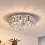 Lindby Deckenleuchte Antonino, Ø 55 cm, 8-flg., Kristall, G9
