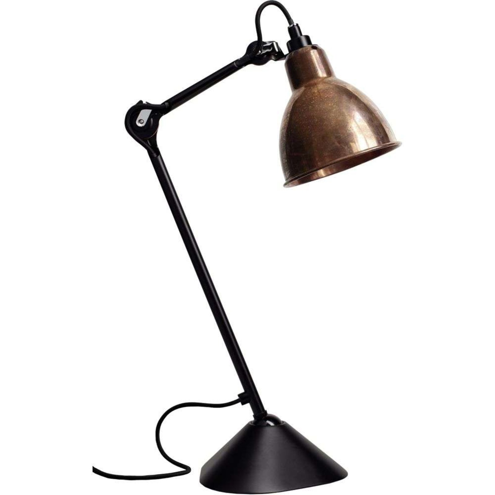 205 Lampă de Masă Black/Raw Copper/White - Lampe Gras