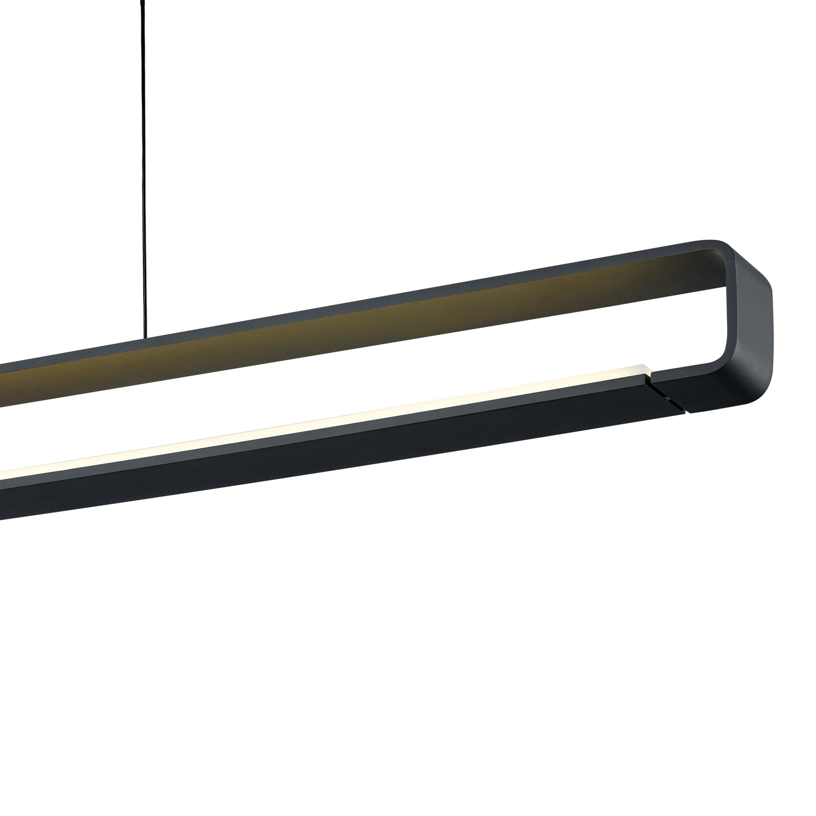 Box LED pendant light, rotatable, black