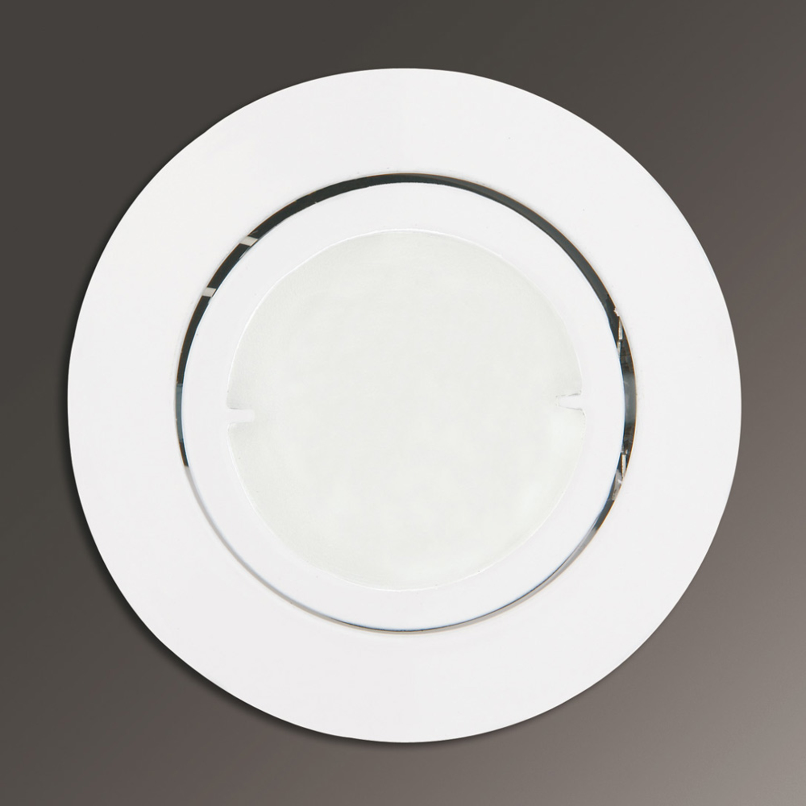 Joanie - LED-inbyggnadslampa i vitt, rund