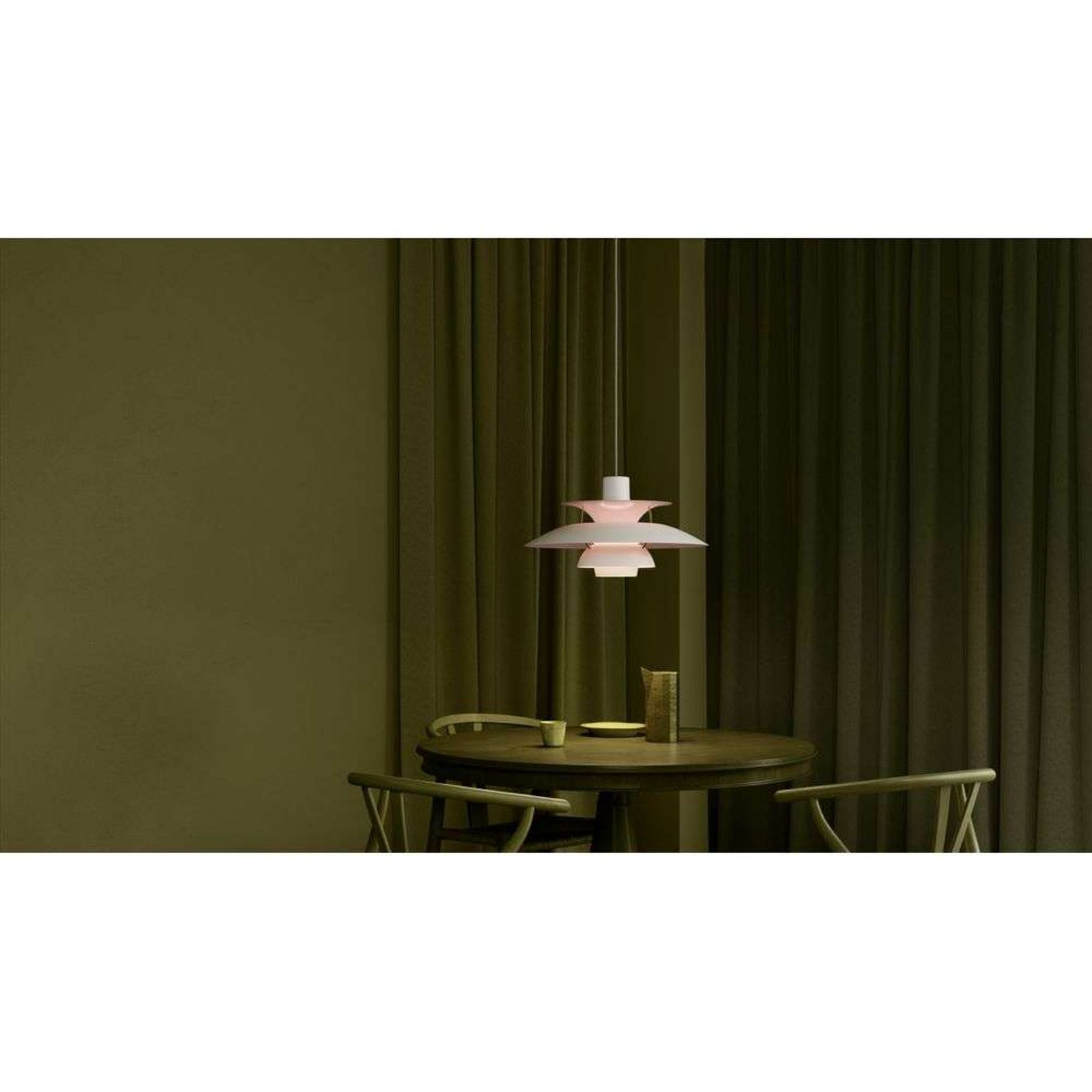 PH 5 Pendant Anniversary Matt White/Pale Rose - Louis Poulsen