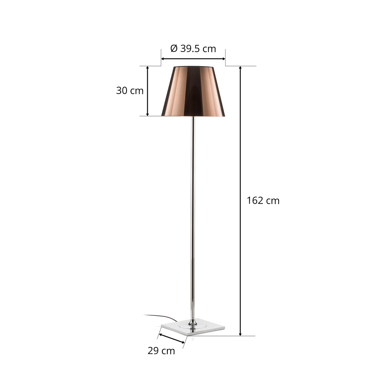 FLOS KTribe F2 stojací lampa, bronzová