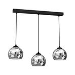 Hanglamp Tory zwart/chroom 3-lamps