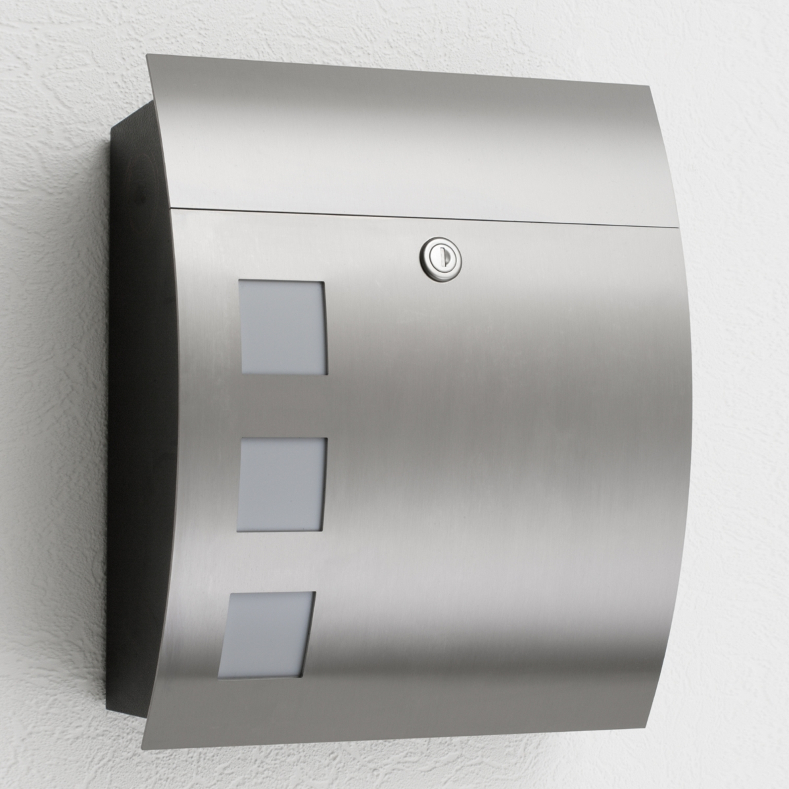 CMD Eksklusiv Alani1 postkasse med rustfritt st?l - moderne rustfritt st?l, akrylglass, metall