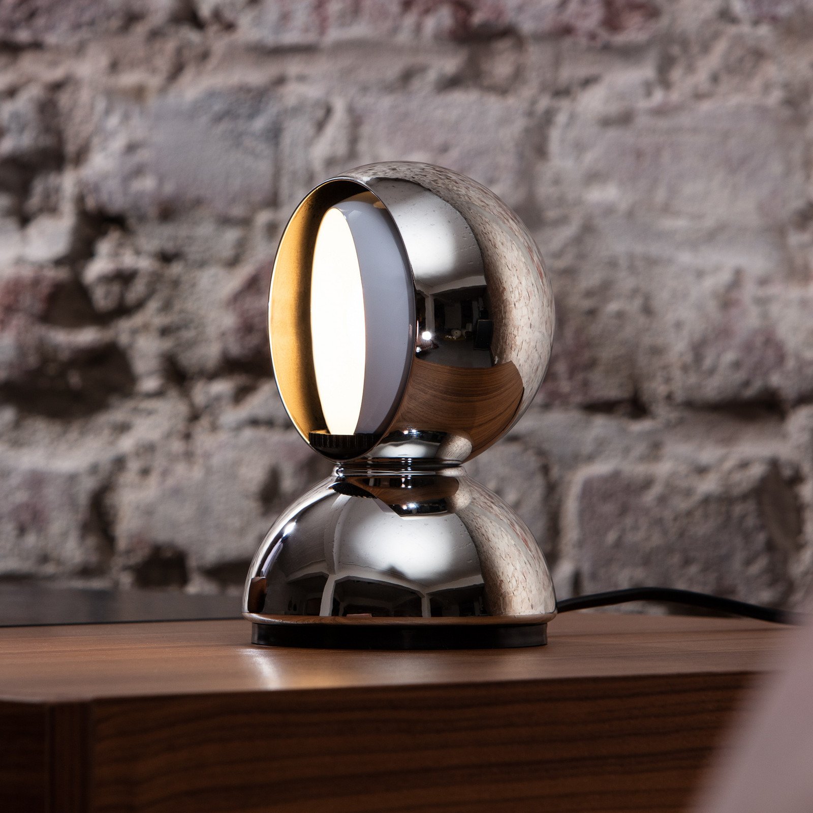 Artemide Eclisse lampă de masă crom - Camera de zi / sufragerie - design - crom alb - Metal