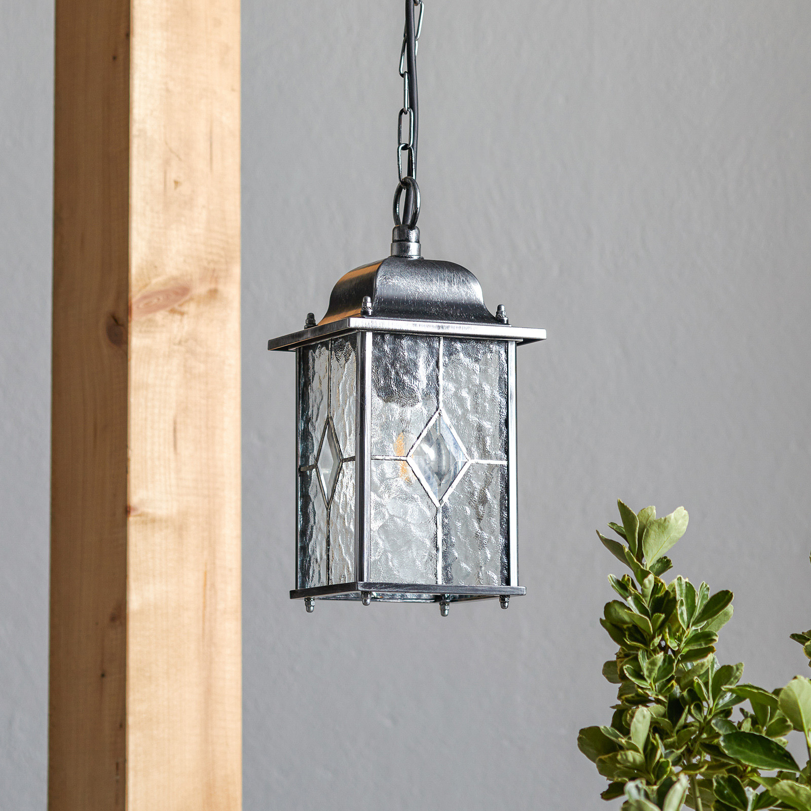 Elstead Wexford Outside Hanging Light Robust, Metal, glass, E27, 100 W, energy efficiency: A++, L: 15.9 cm, W: 15.9 cm, H: 33.8 cm