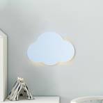 Стенна лампа Cloud, синя, стомана, индиректна светлина, 38 x 27 cm