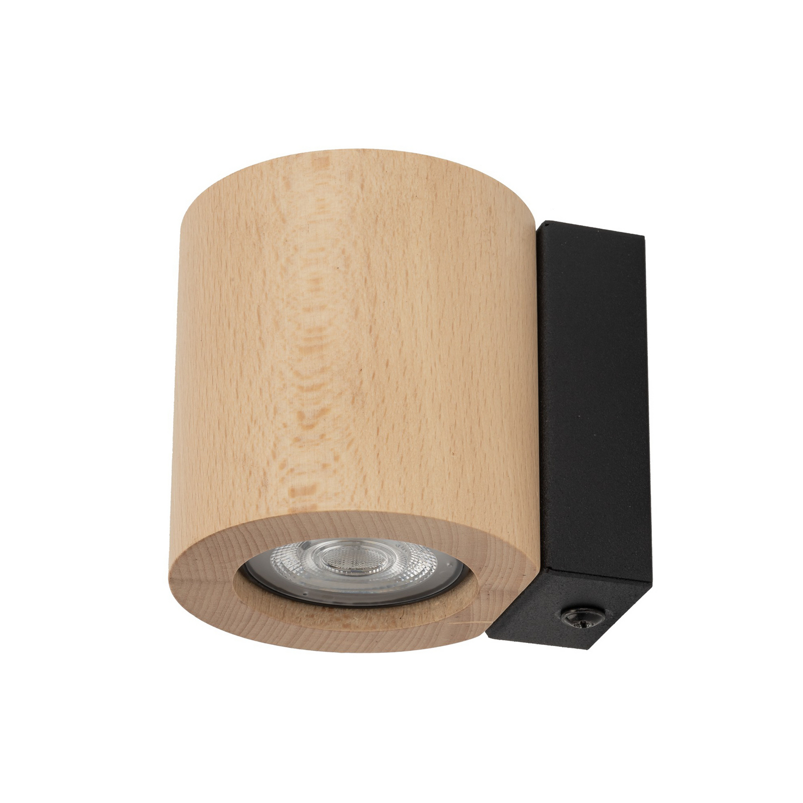 Eve wall light, beech, wood, Ø 8 cm, GU10