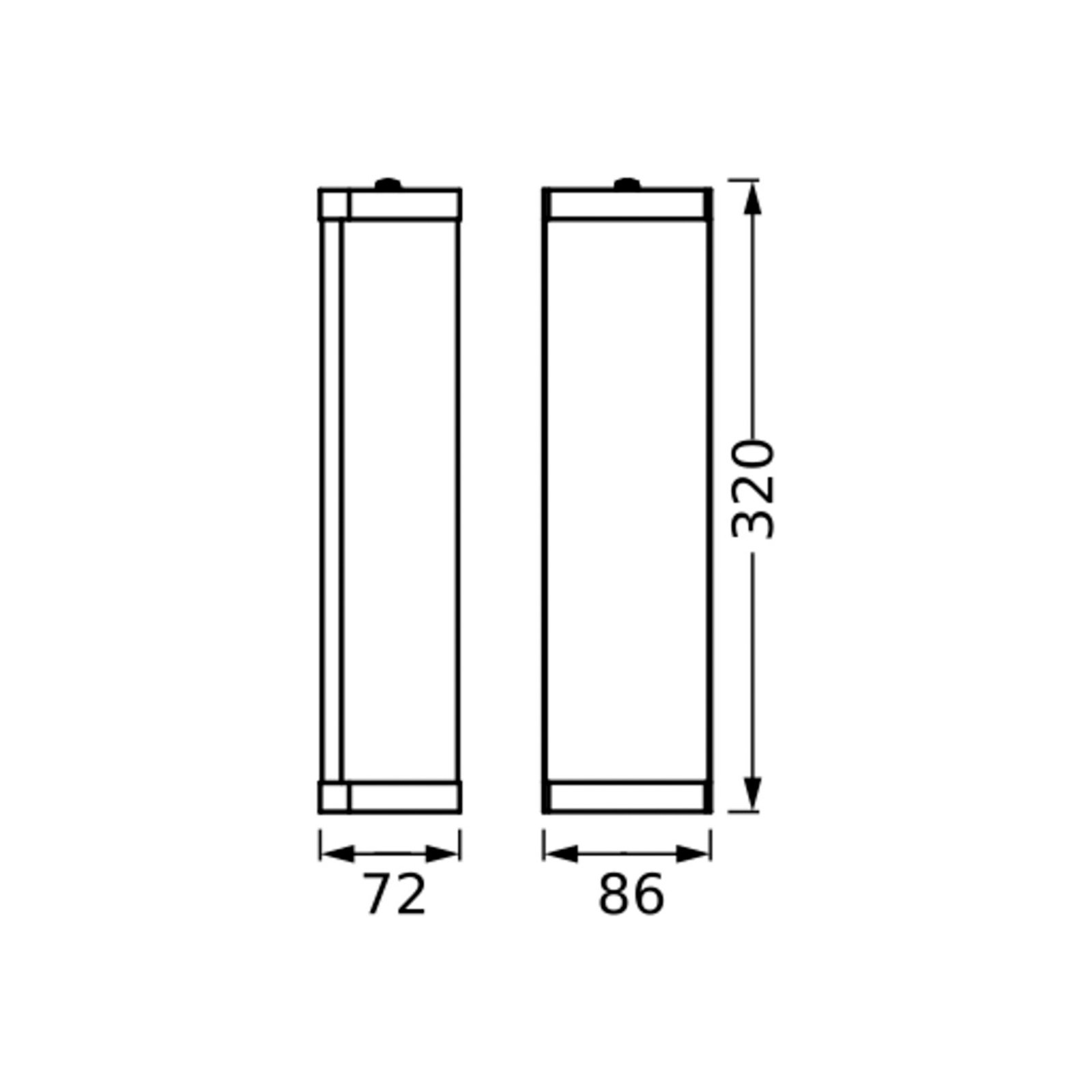 LEDVANCE Klassisk cylinder för badrum 32 cm svart