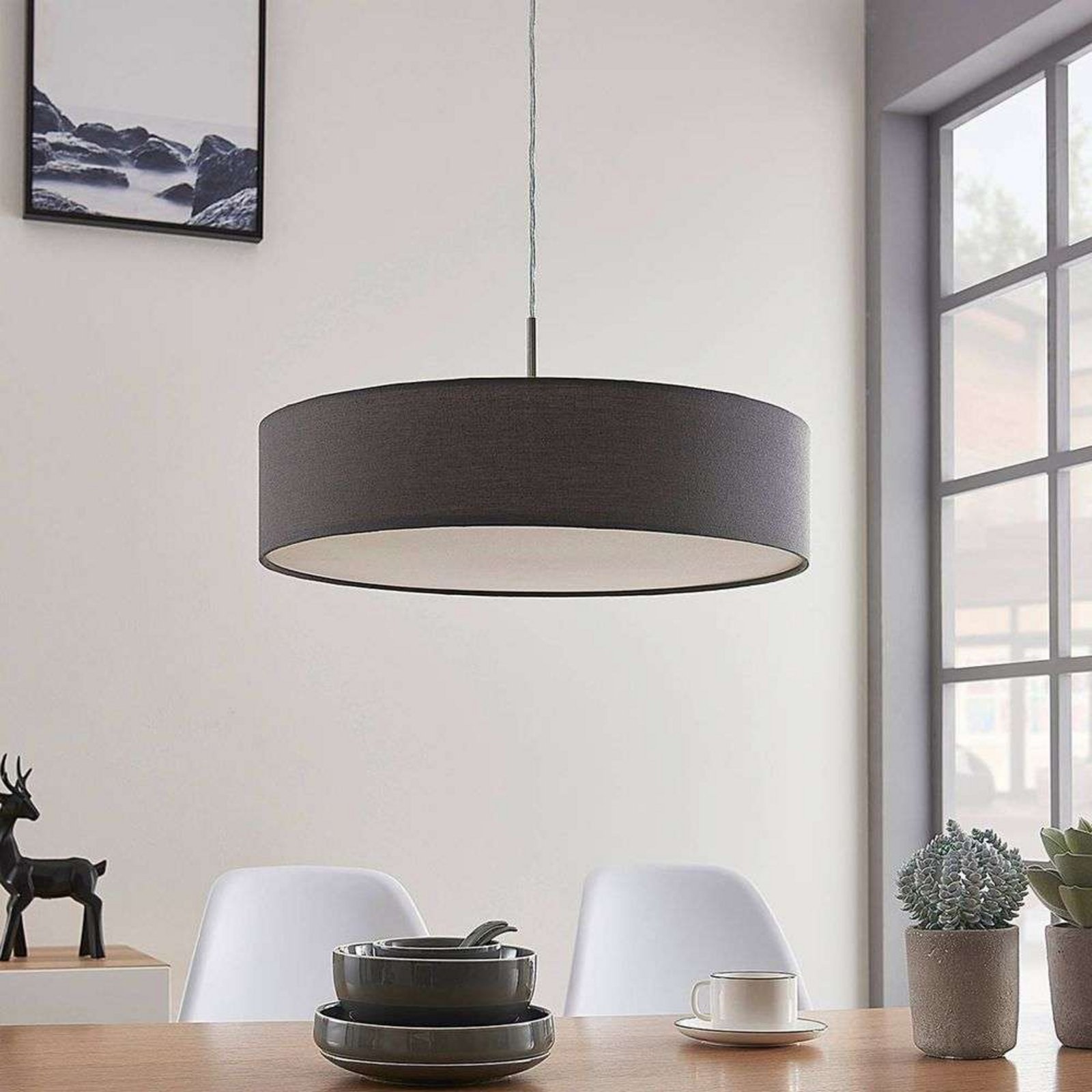 Sebatin Lustră Pendul Grey/White - Lindby