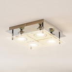 Lampa sufitowa ELC Tahyla, GU10, szkło, 26 cm