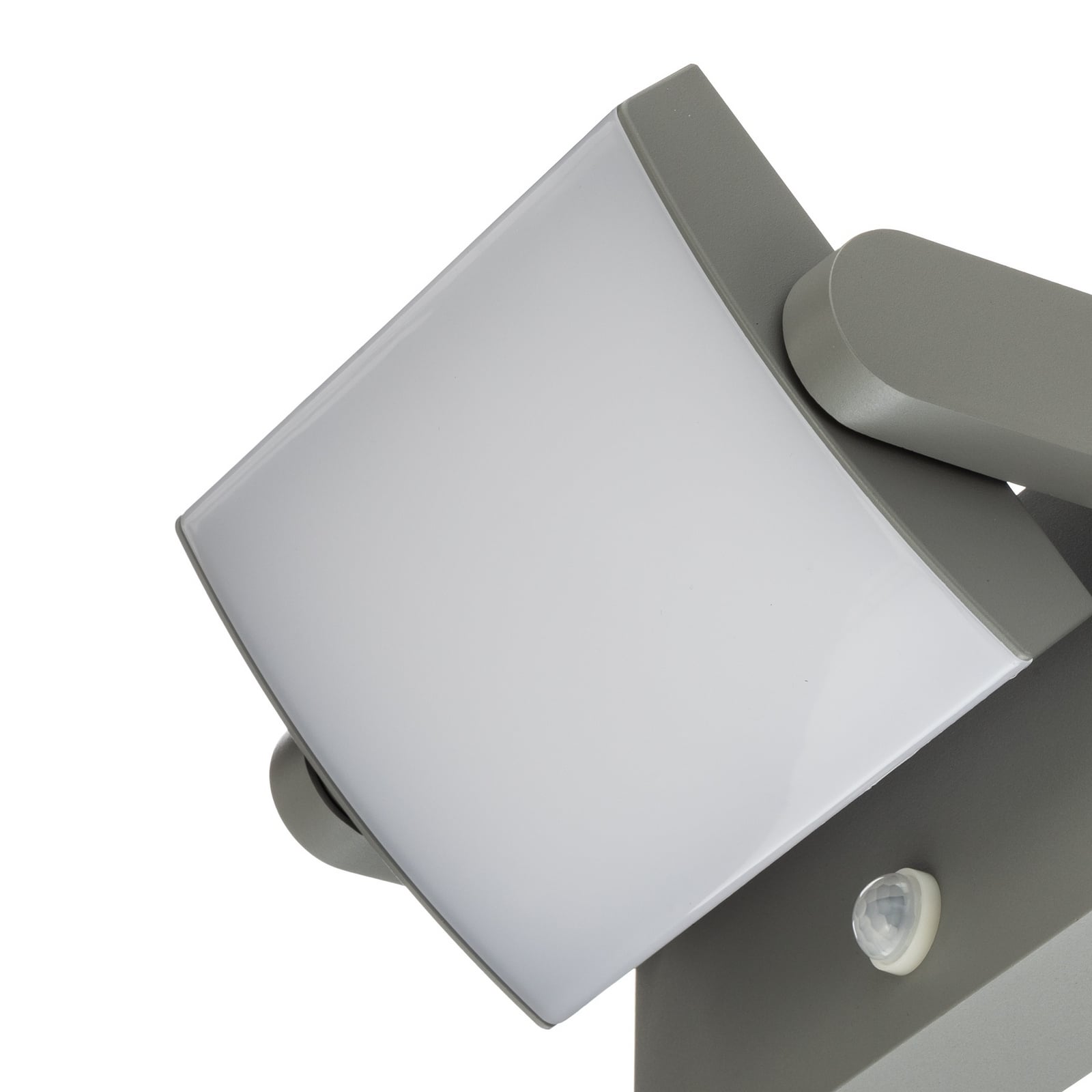 Sherin LED-Außenwandlampe Sensor hellgrau schwenkbar -Lindby