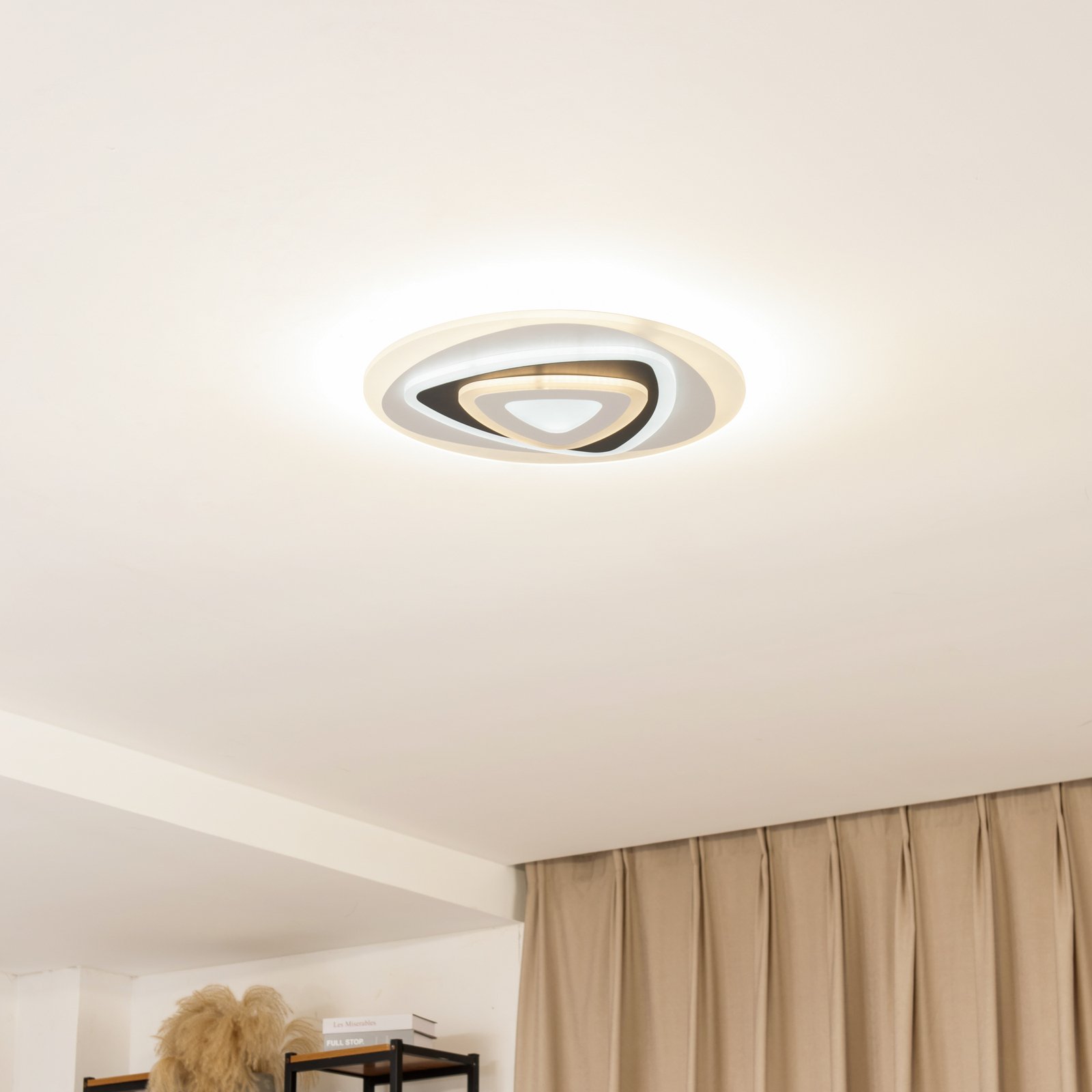 Rebeka LED Ceiling Lamp White/Anthracite - Lindby