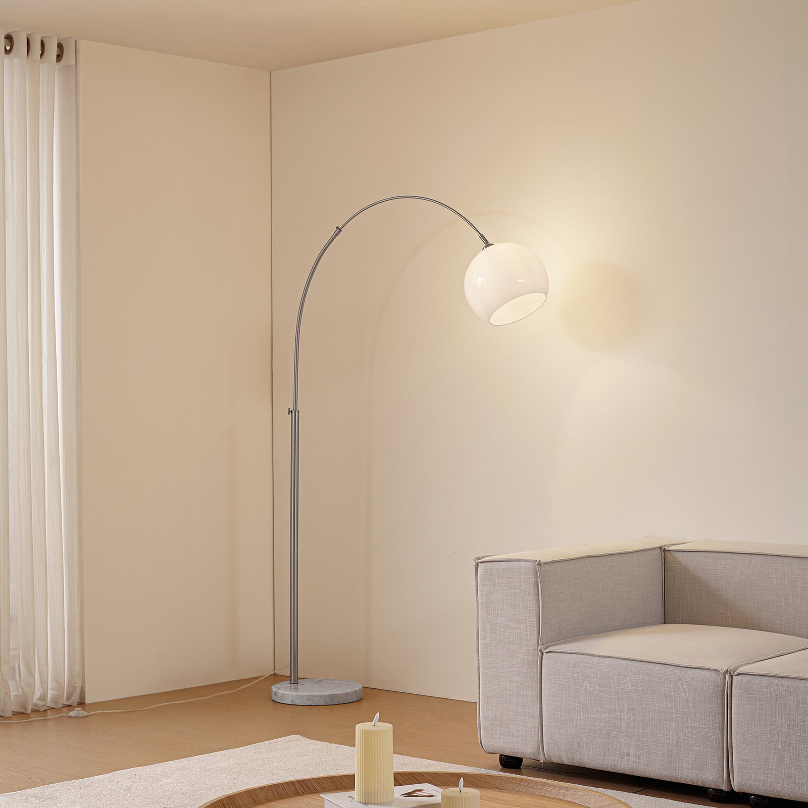 Lindby Floor lamp, marble