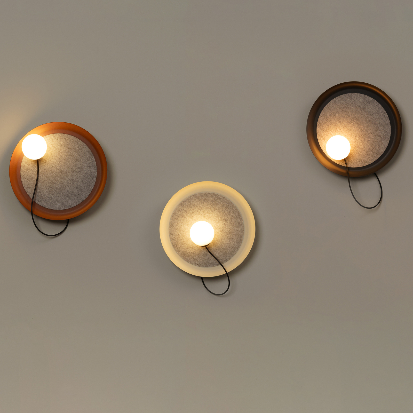 Milan Wire wandlamp Ø 38 cm nertskleurig