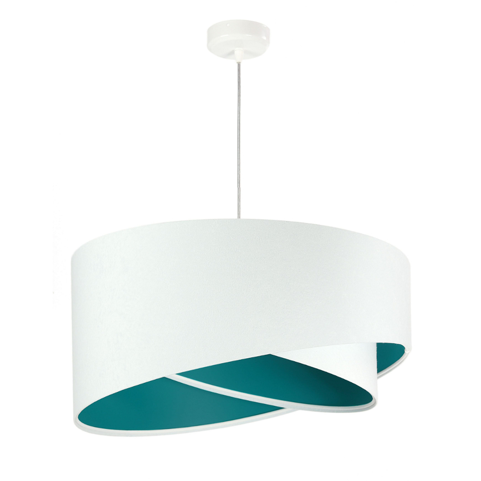 Suspension Vivien, bicolore, blanc, turquoise