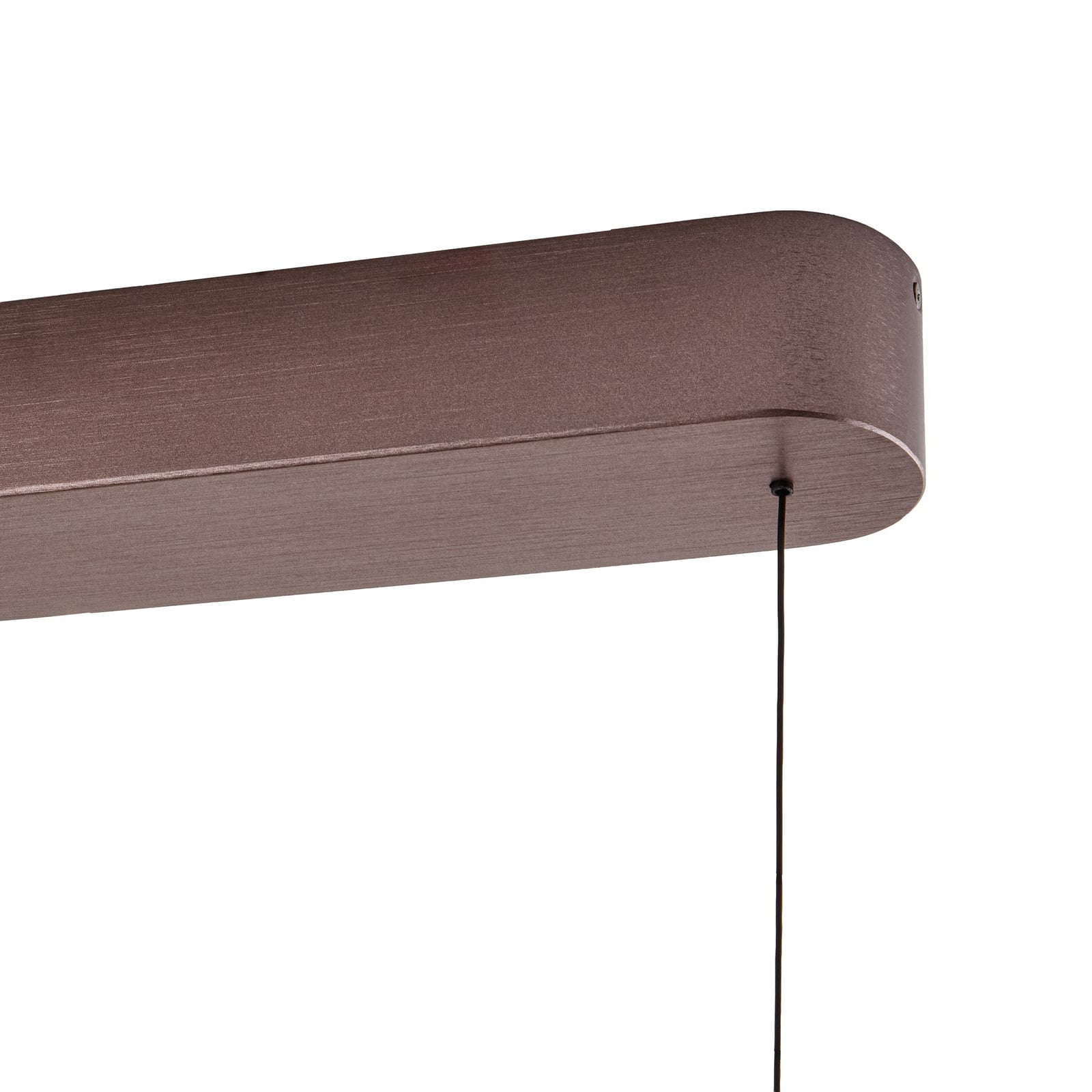 LED závesné svietidlo Lucande Solvar, 117 cm, hnedá, CCT, stmievateľné LED závesné svietidlo Lucande Solvar, 117 cm, hnedá, CCT, stmievateľné