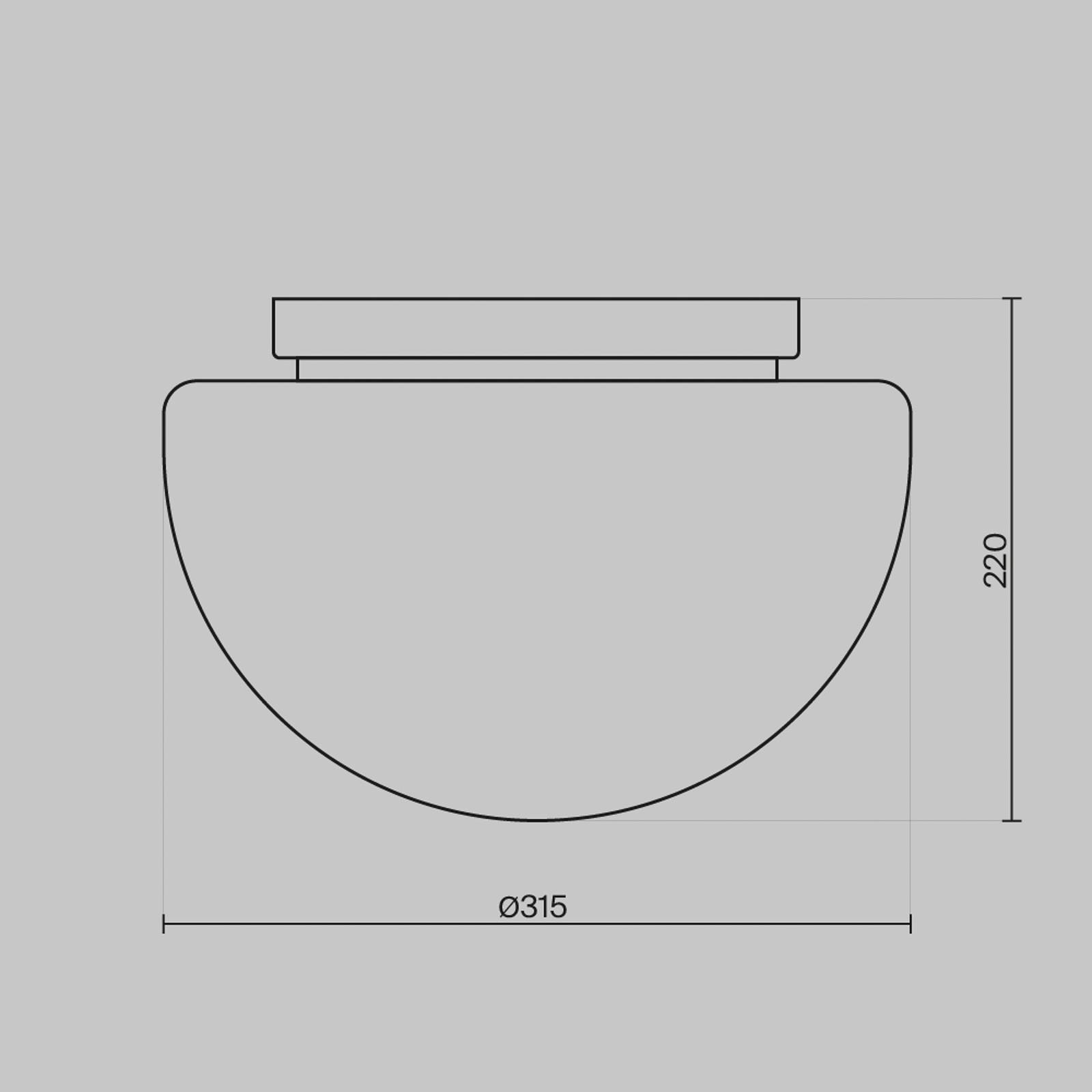 Lampa sufitowa Maytoni Glassy, dymny szary, Ø 31,5 cm, szkło