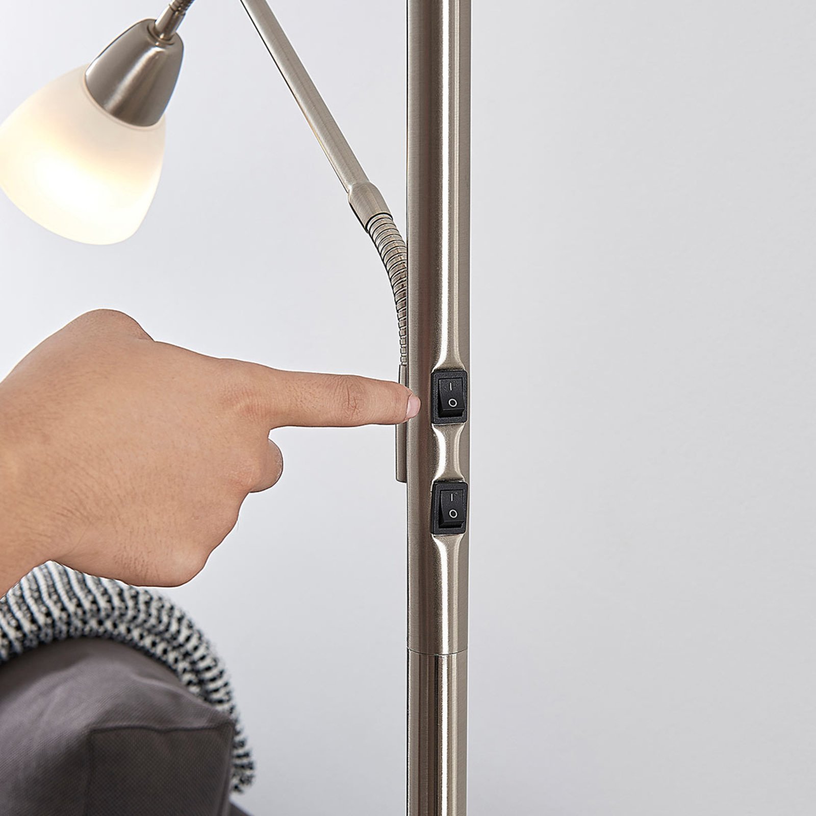 Jost Floor Lamp Nickel - Lindby