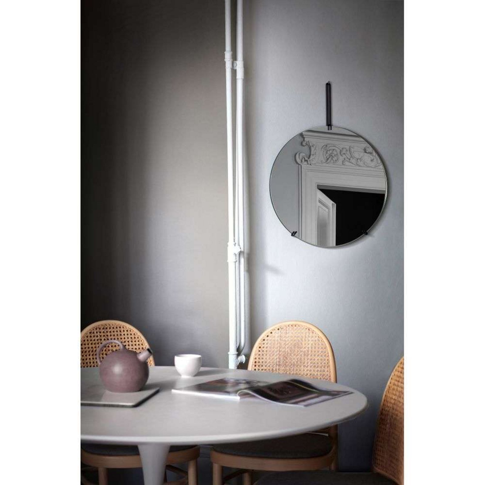 Wall Mirror Ø50 Black - Moebe