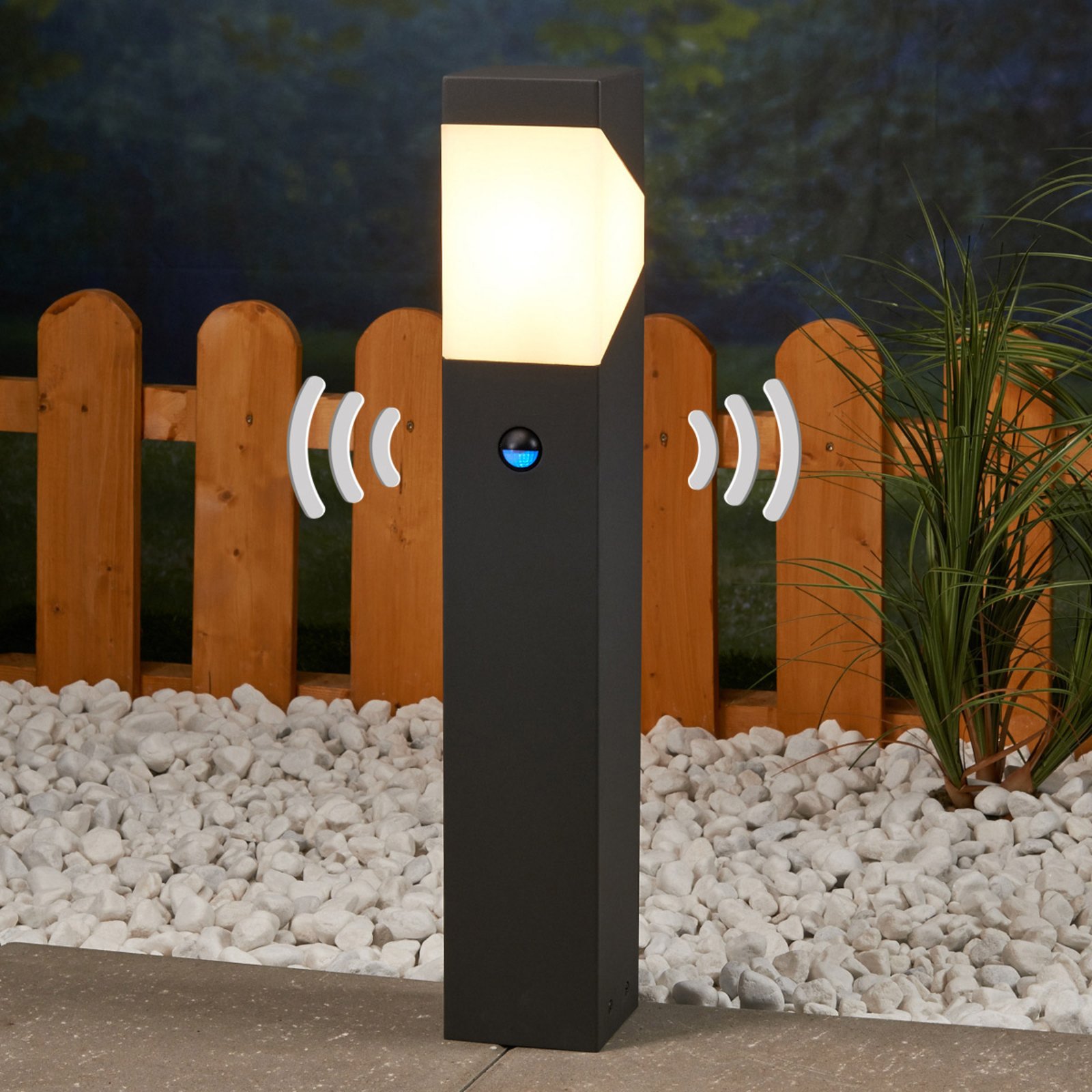 Kiran Außen Gartenleuchte w/Sensor H60 Graphite - Lucande