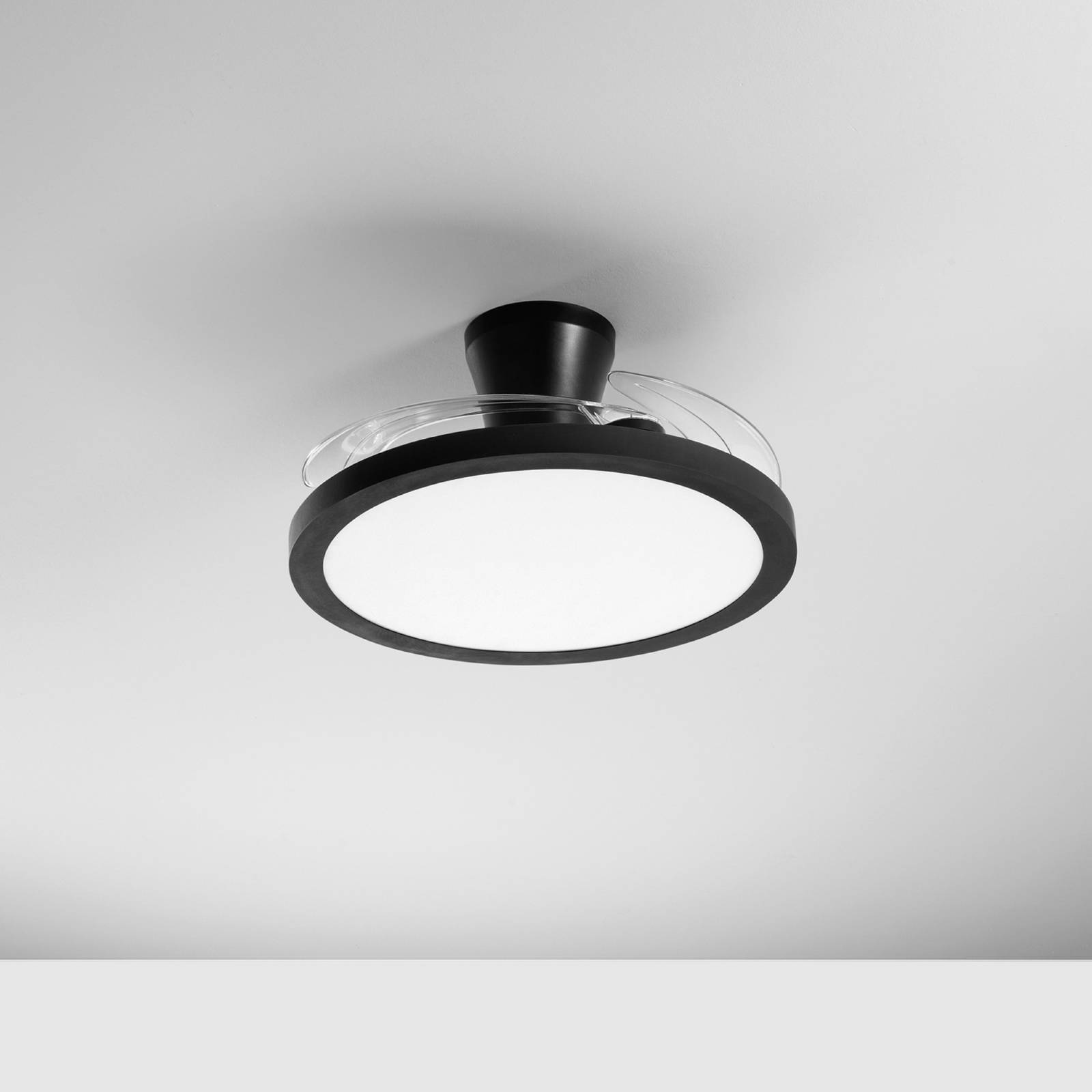 Wentylator sufitowy LED Condor, czarny, Ø 106 cm, CCT RGB, cichy