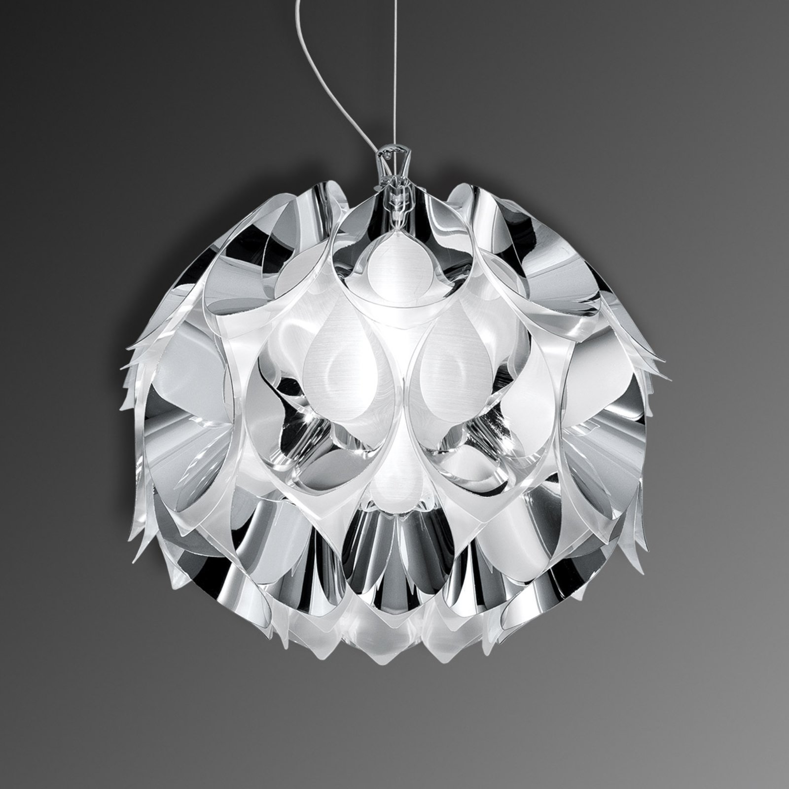 Slamp Flora - lampa wisząca, srebrna, 36 cm