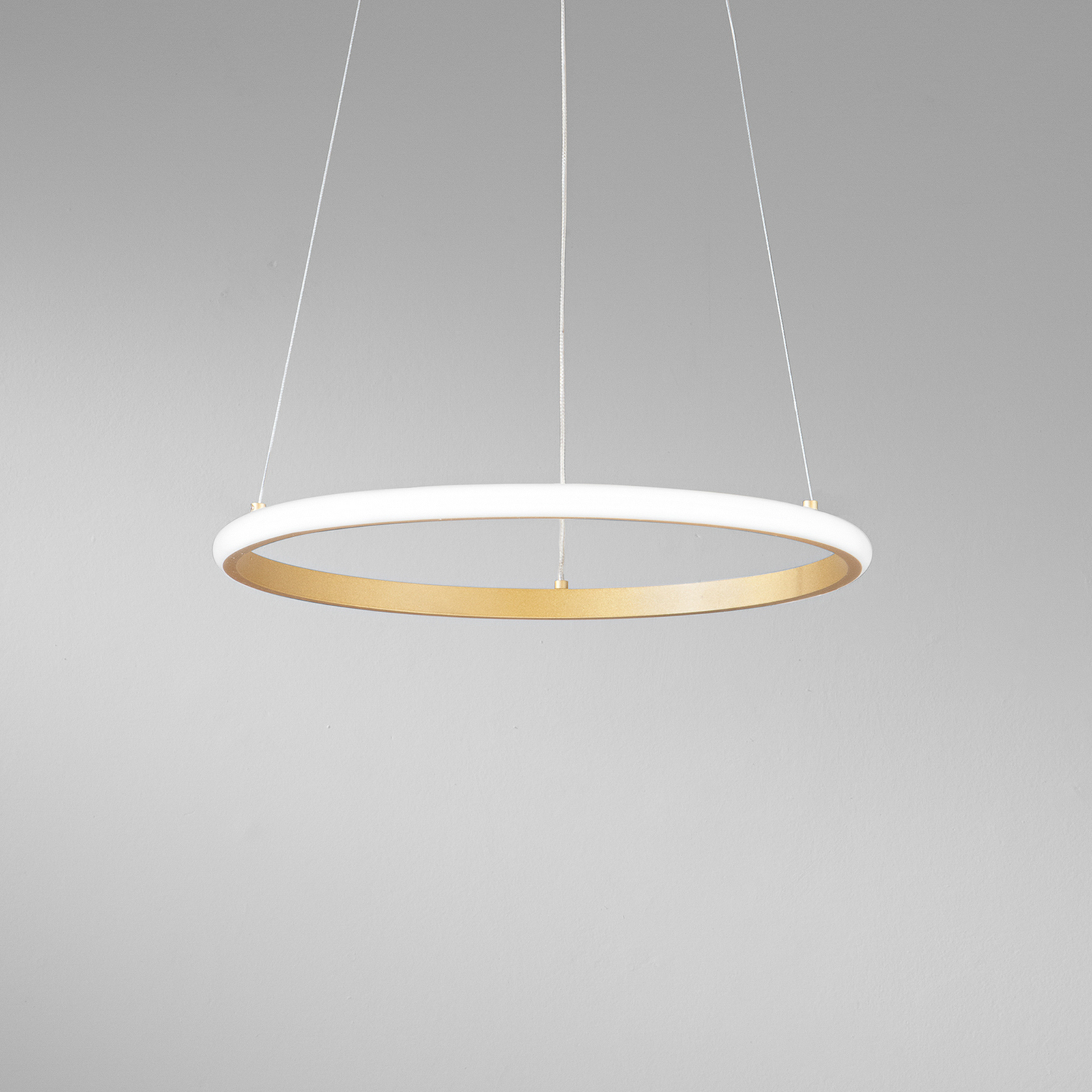 lámpara colgante LED Axis, Ø 40 cm, color dorado, metal, CCT lámpara colgante LED Axis, Ø 40 cm, color dorado, metal, CCT