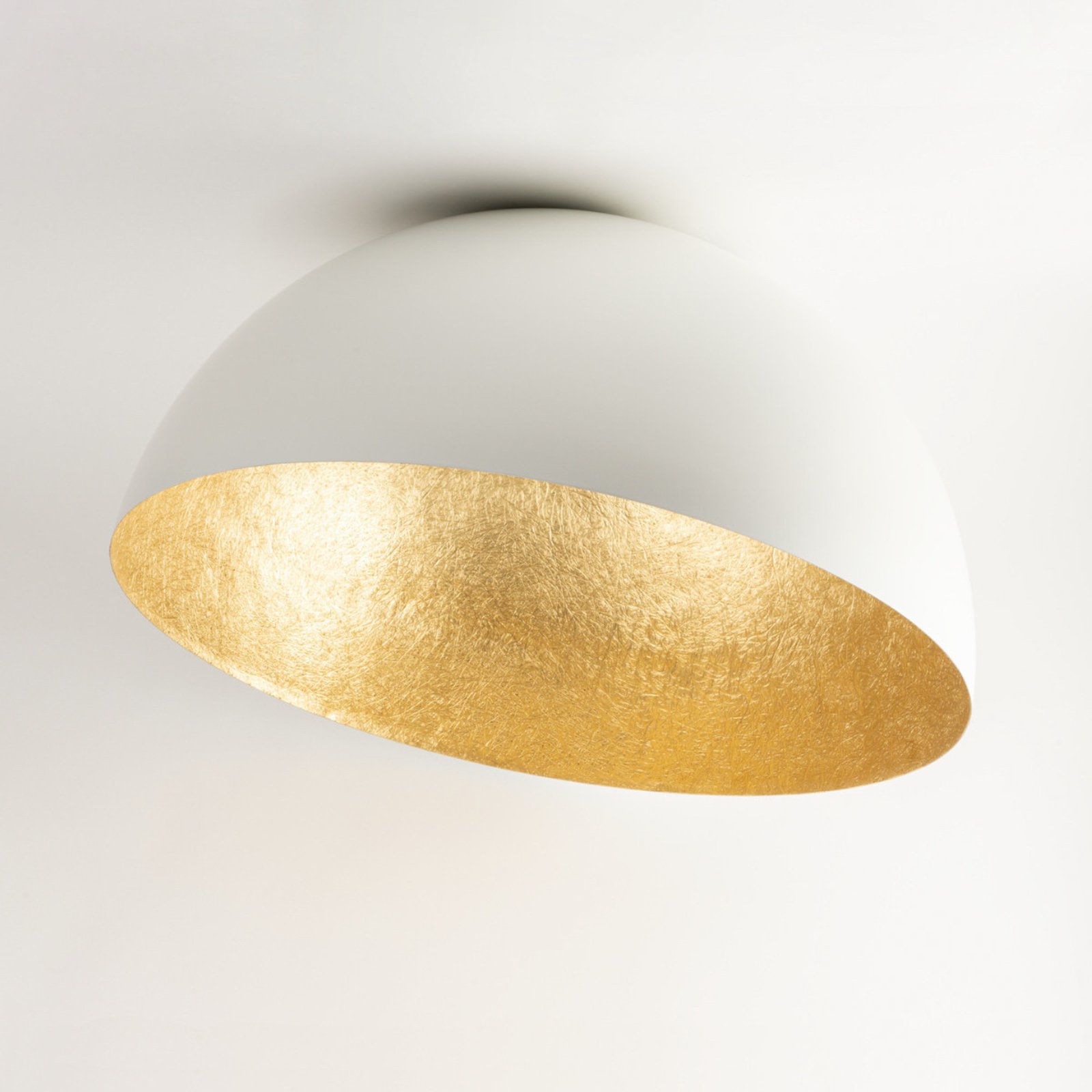 Stropní světlo Sfera, Ø 50cm, bílá/zlatá