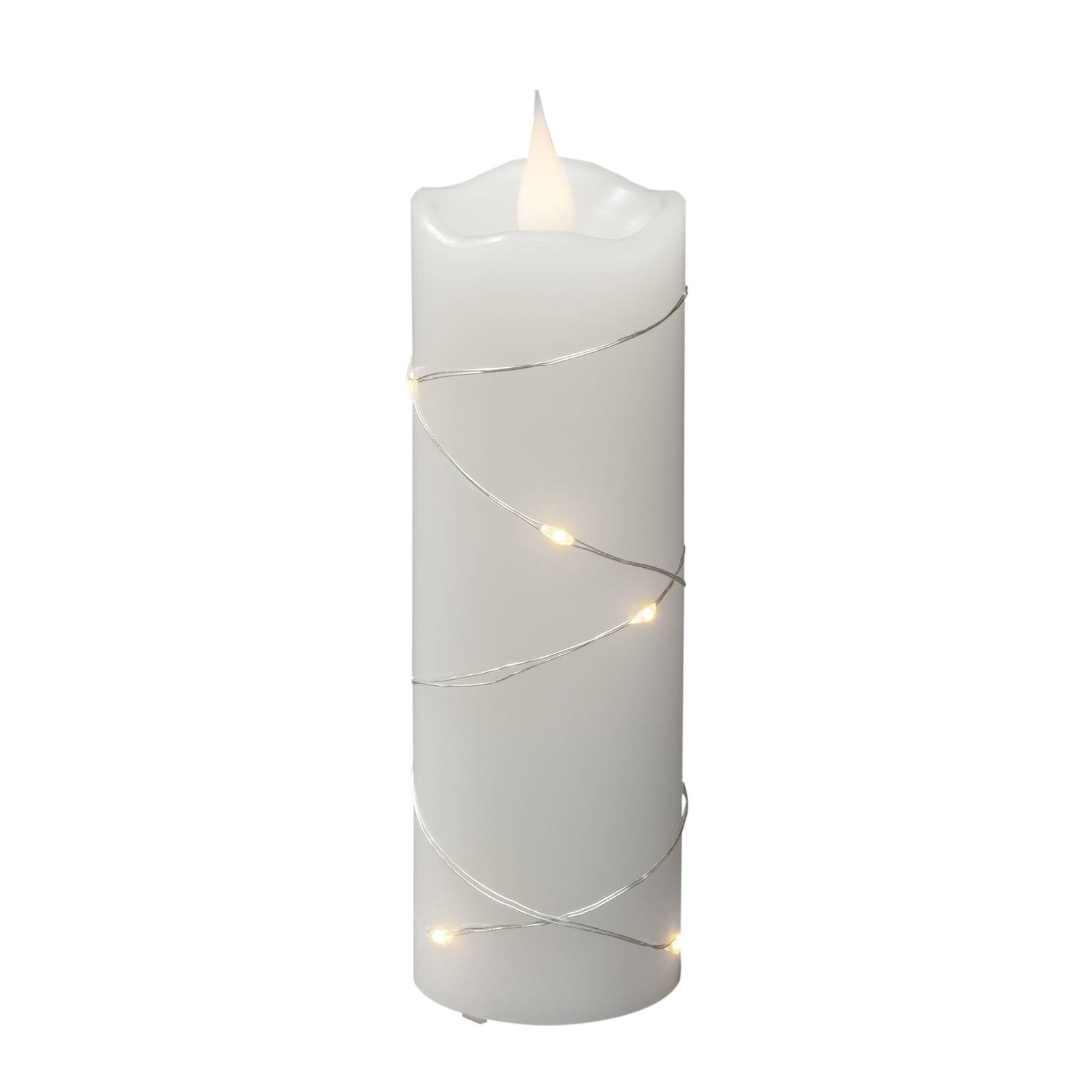 LED viaszgyertya fehér fényszín melegfehér 15,2cm