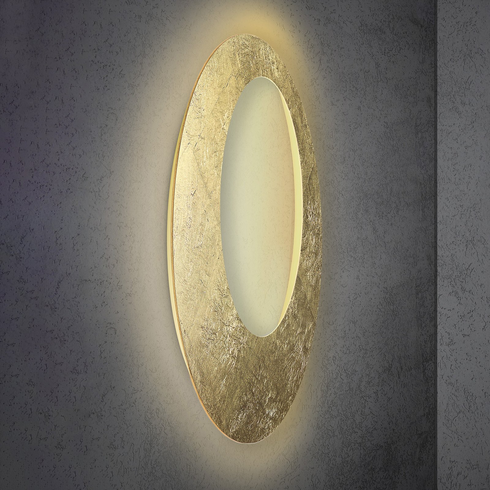 Escale Blade Open nástenné LED svetlo zlato Ø95 cm
