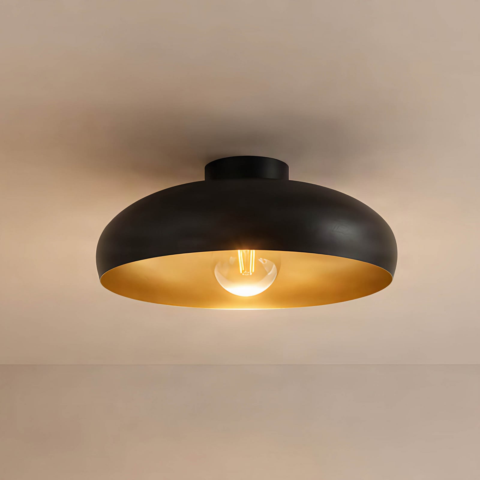 Olli stropno svjetlo, crno/zlatno Ø 40 cm, metal, E27