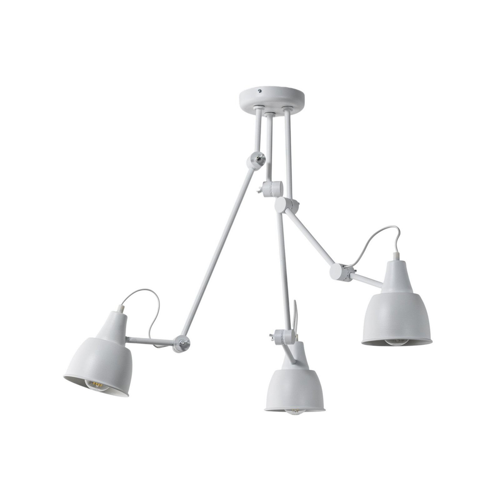 Ceiling light 814, adjustable, 3-bulb, white
