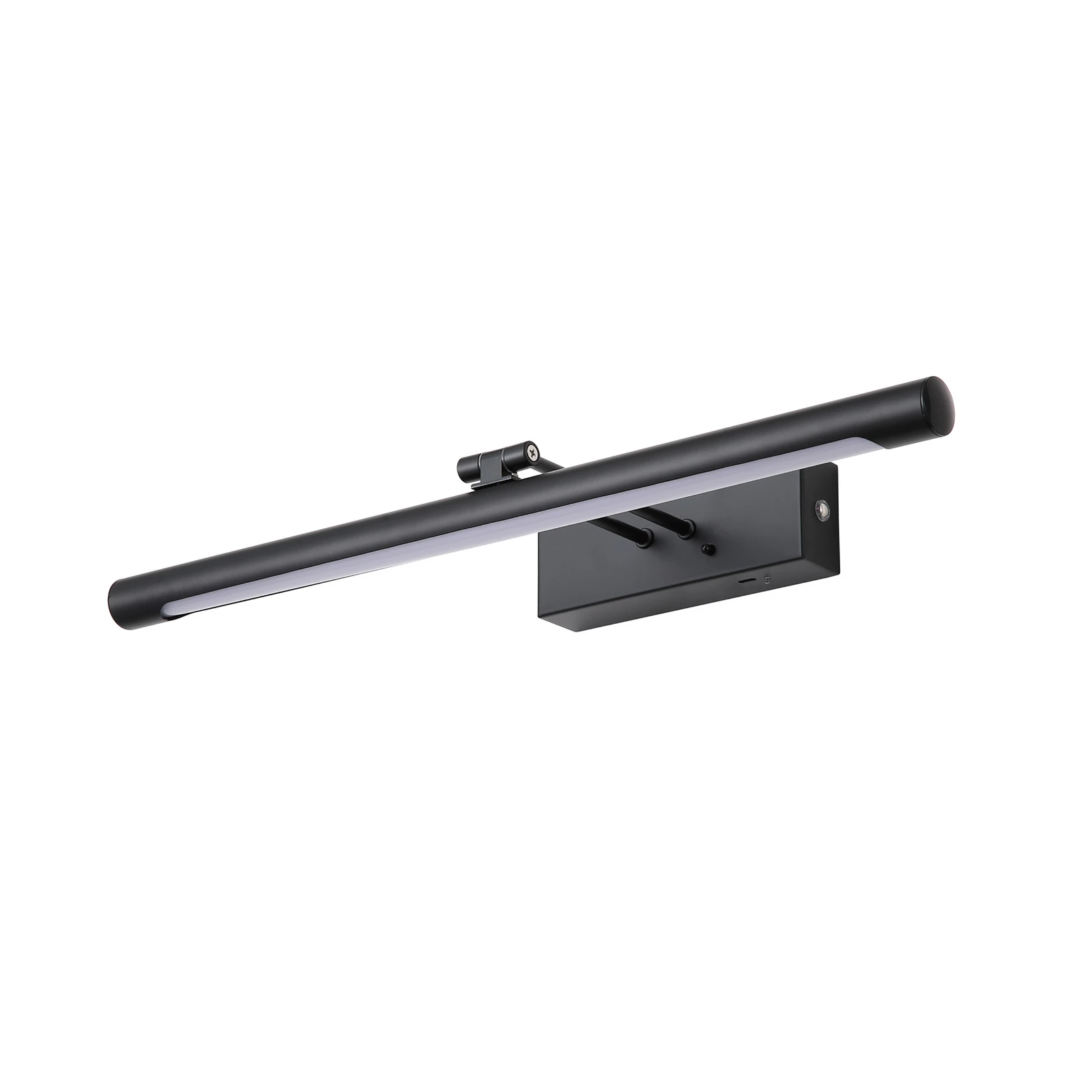 Kinkiet LED na akumulator Holton, czarna matowa, szerokość 45 cm, CCT