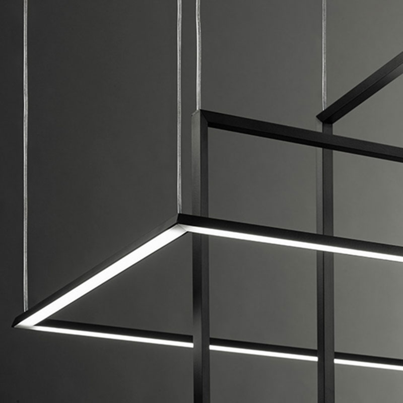 In black - Area LED hanging light