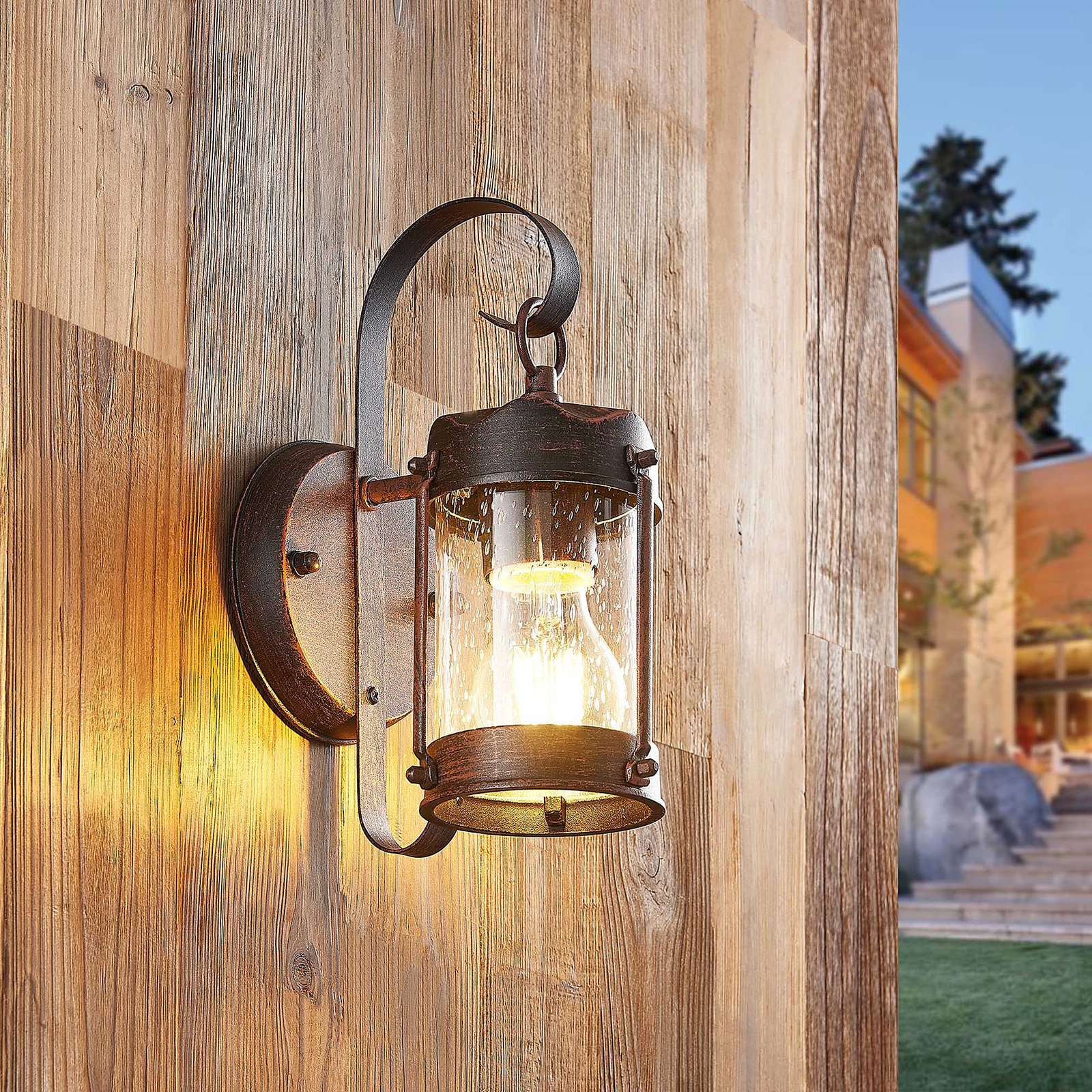 Farly Buiten Wandlamp Rust - Lindby
