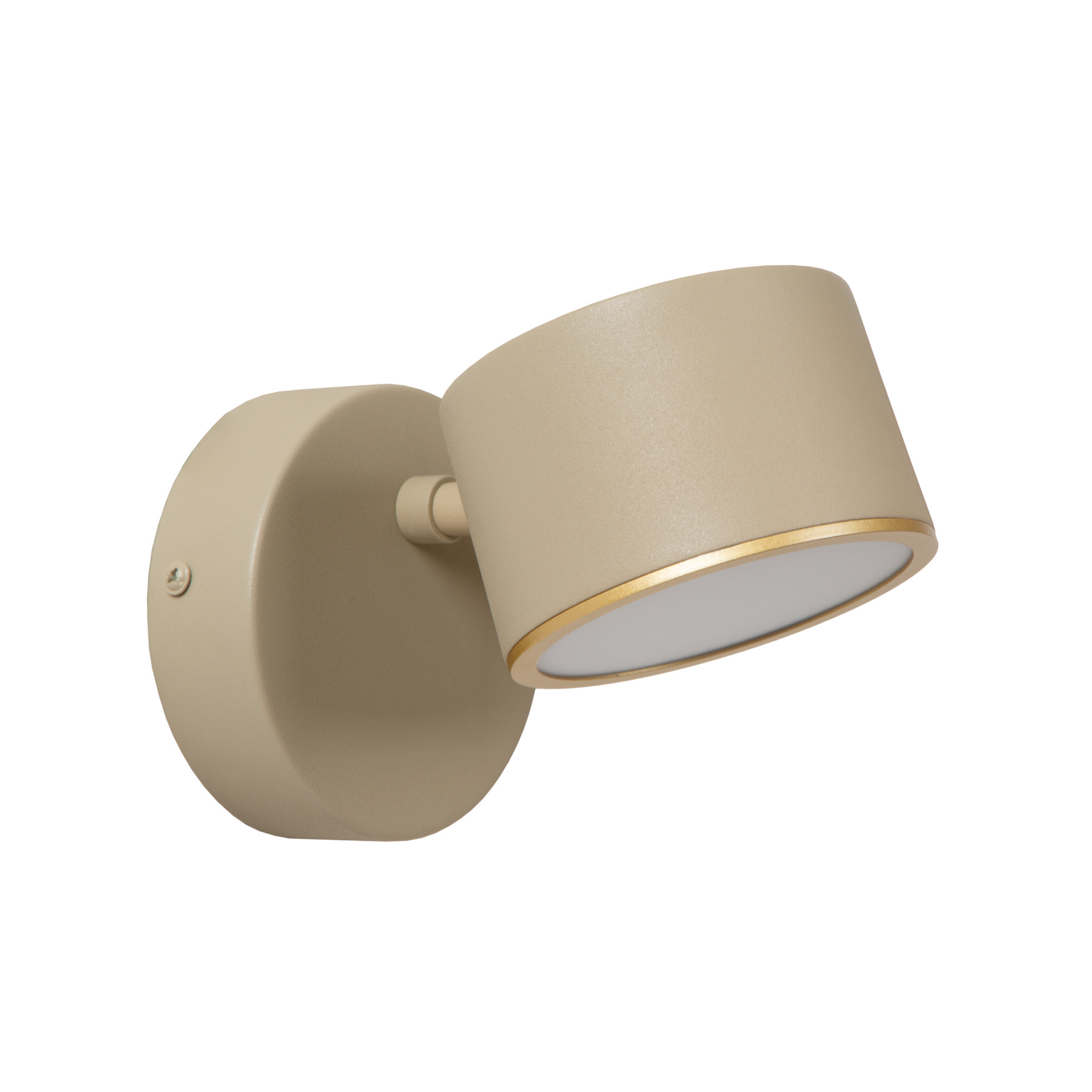 LED-Wandleuchte Gian, taupe, Breite 11 cm, Metall