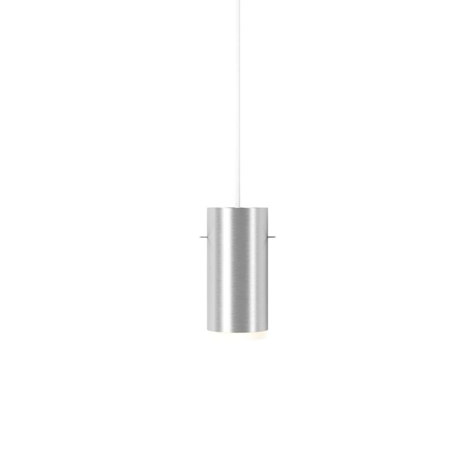 Tube Pendant Small Brushed Aluminium - Moebe