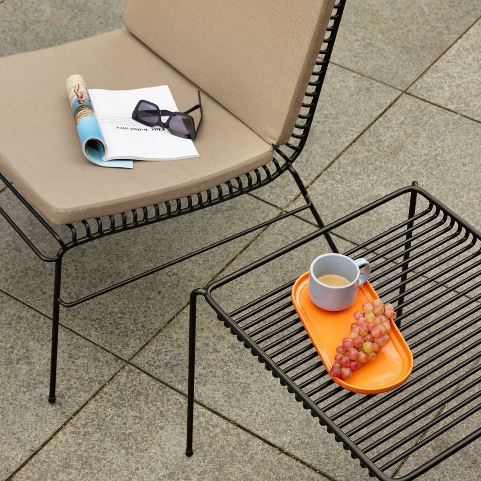 Amare Serving Plateau Set of 2 Light Blue/Orange - Hübsch