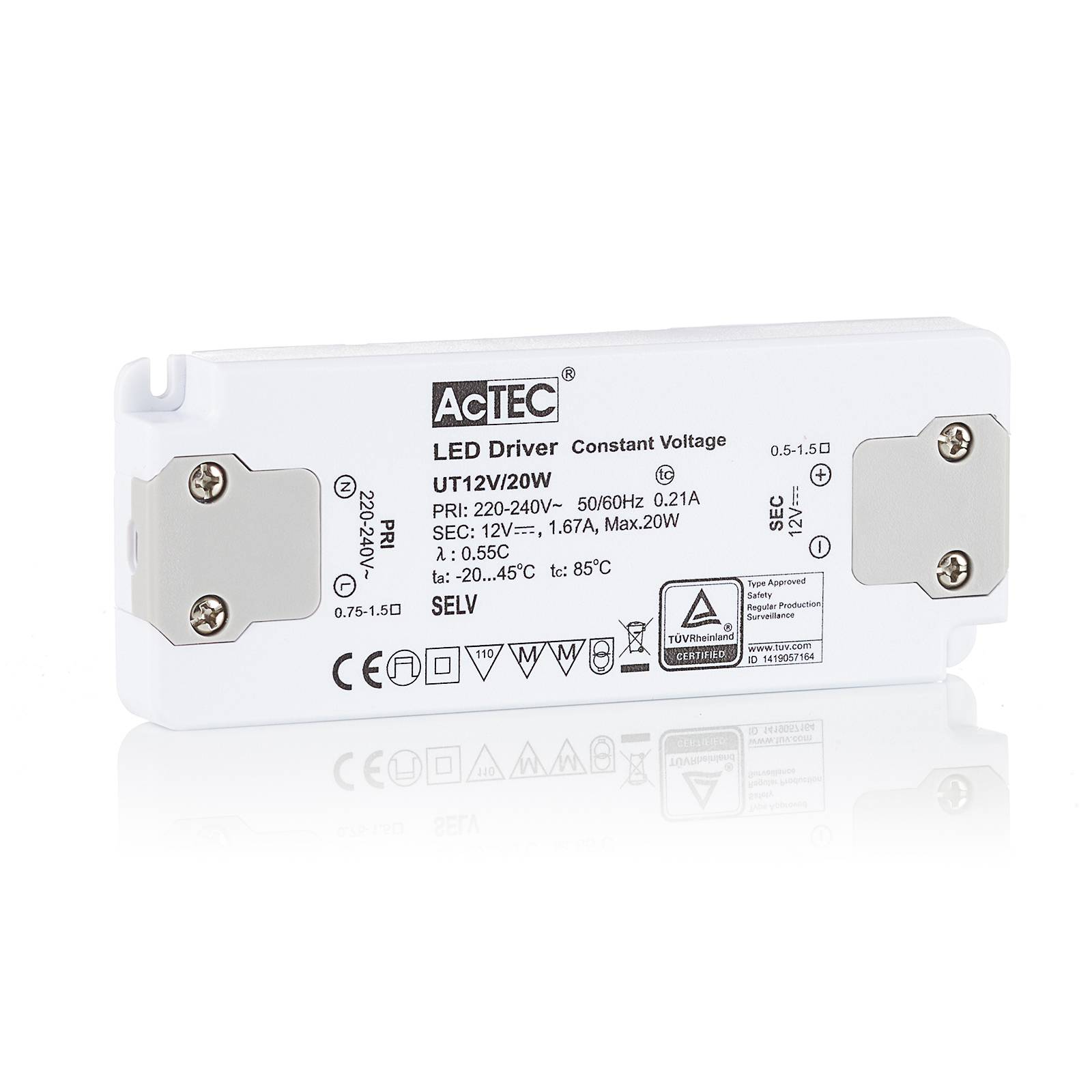Levně AcTEC Slim LED ovladač CV 12V, 20W