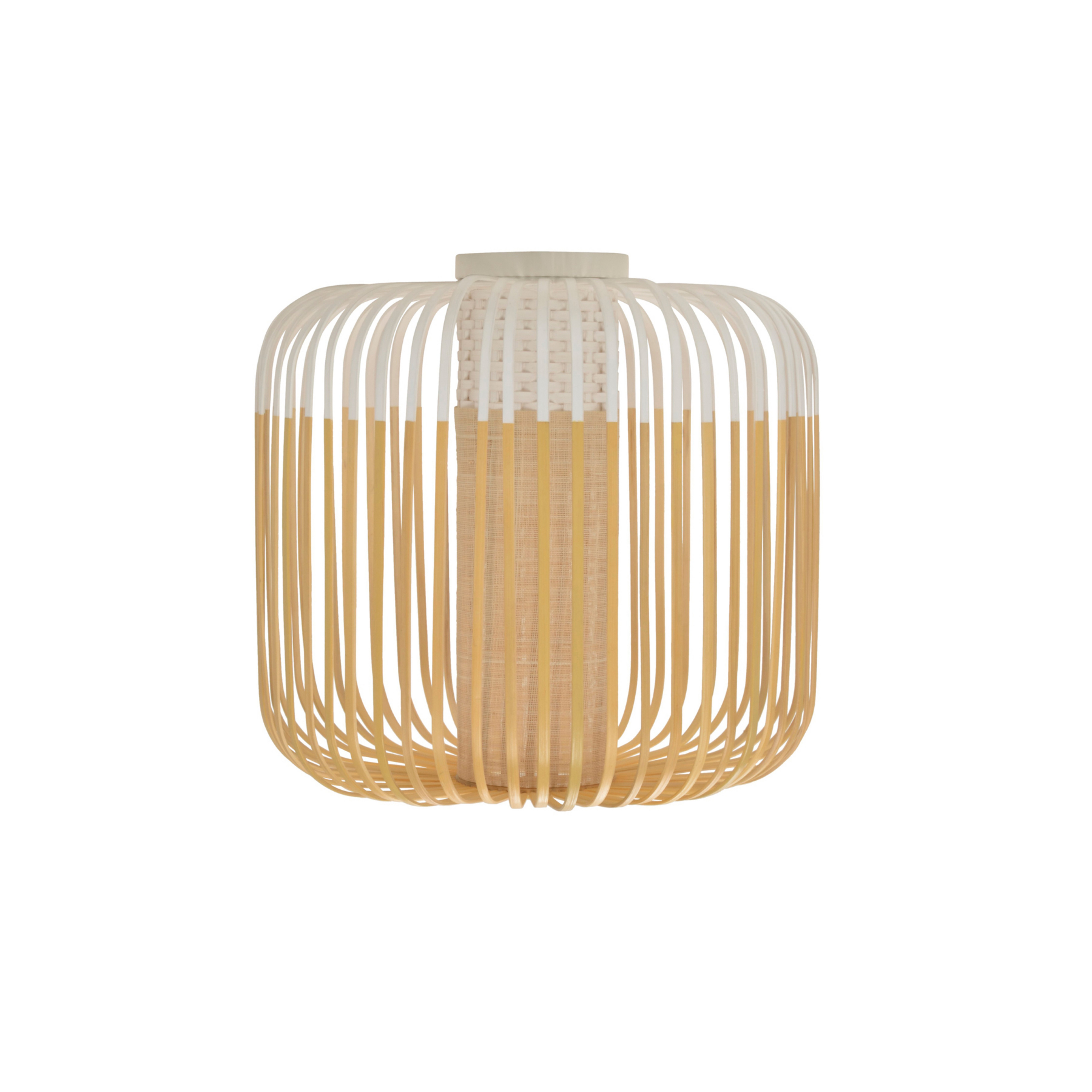 Lampa sufitowa Bamboo M, biała, Ø 45 cm, E27 - Forestier