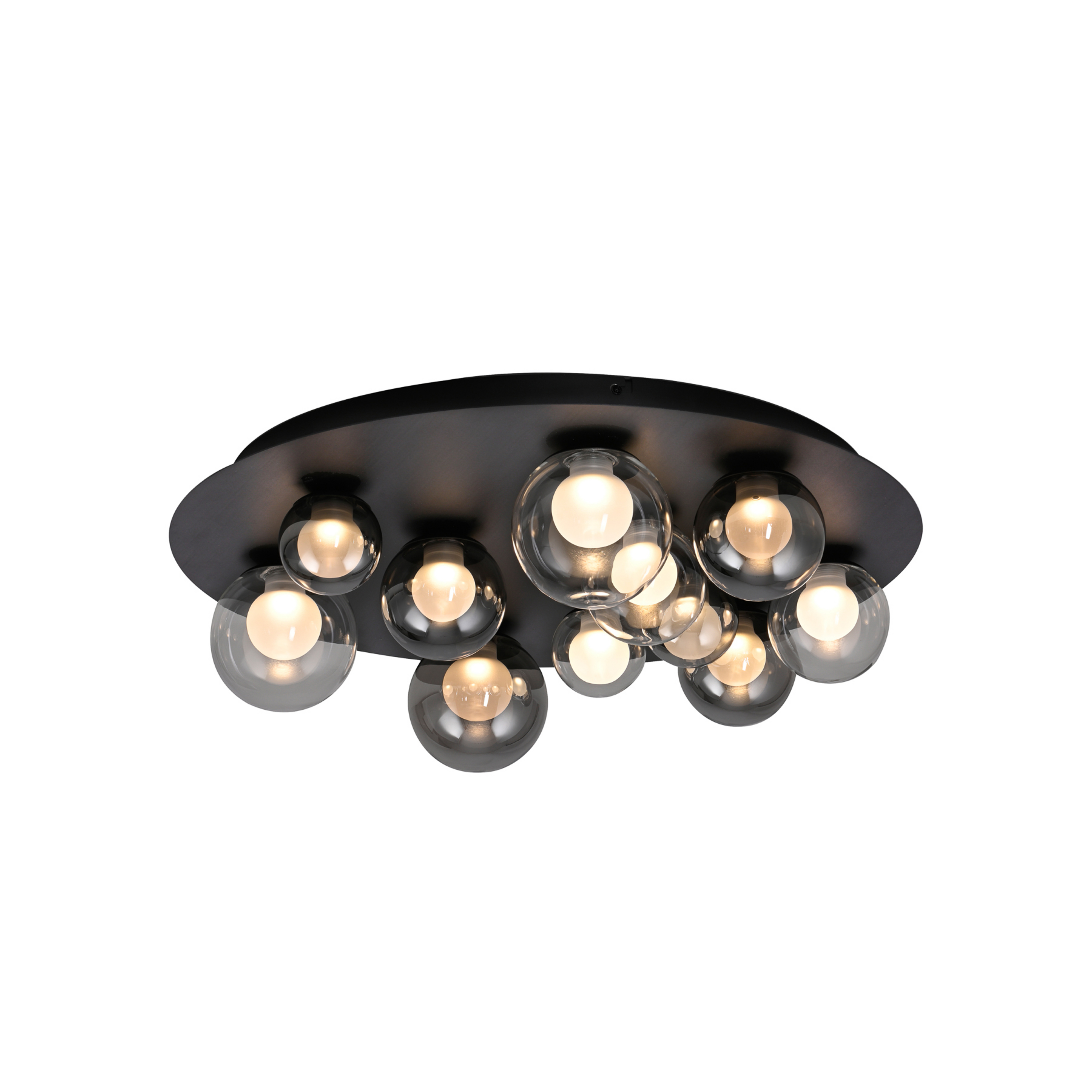 Popup LED-Deckenlampe, grau/rauchgrau, Ø60 cm, 11-fl. - PURE