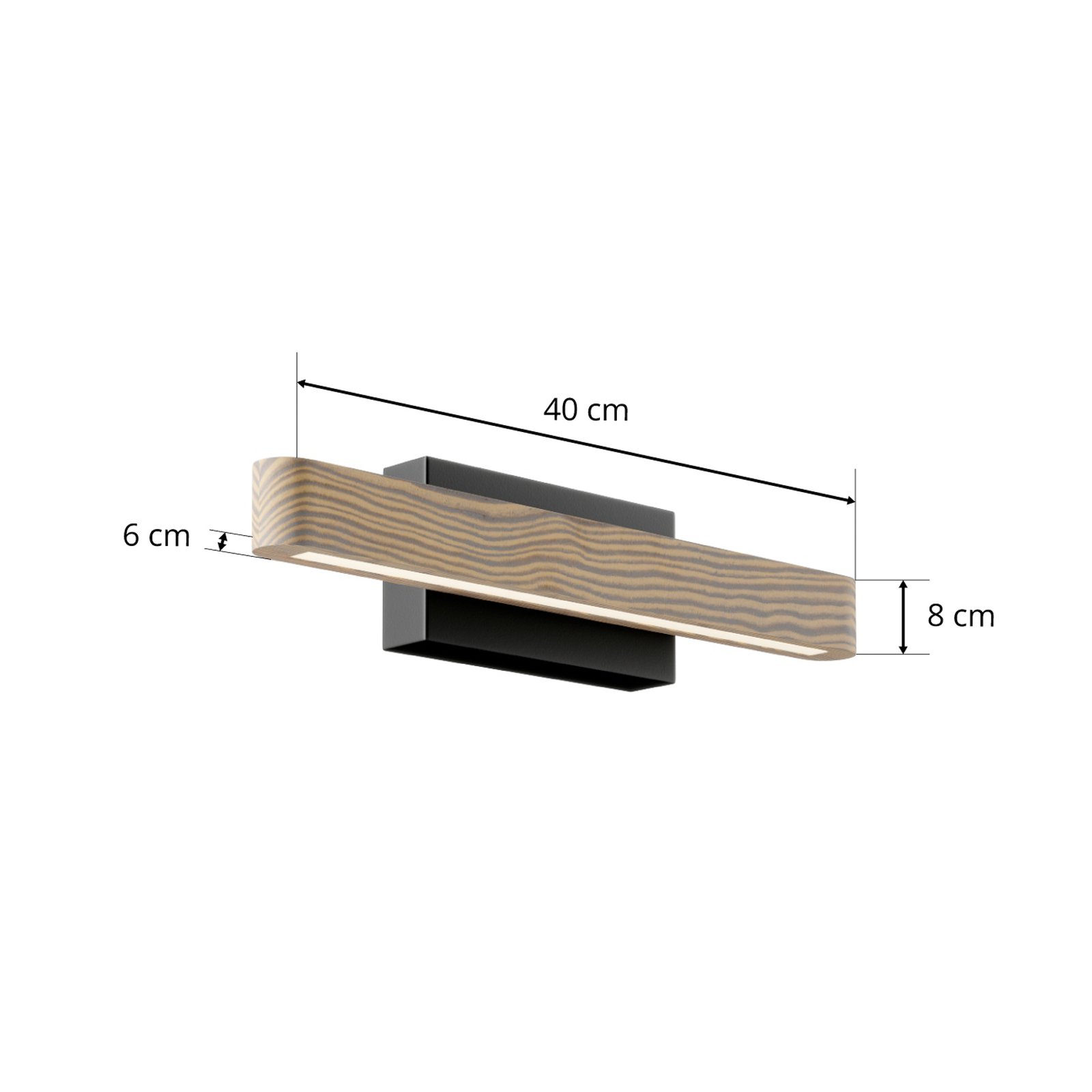 Aplique LED Forrestal, anchura 40 cm
