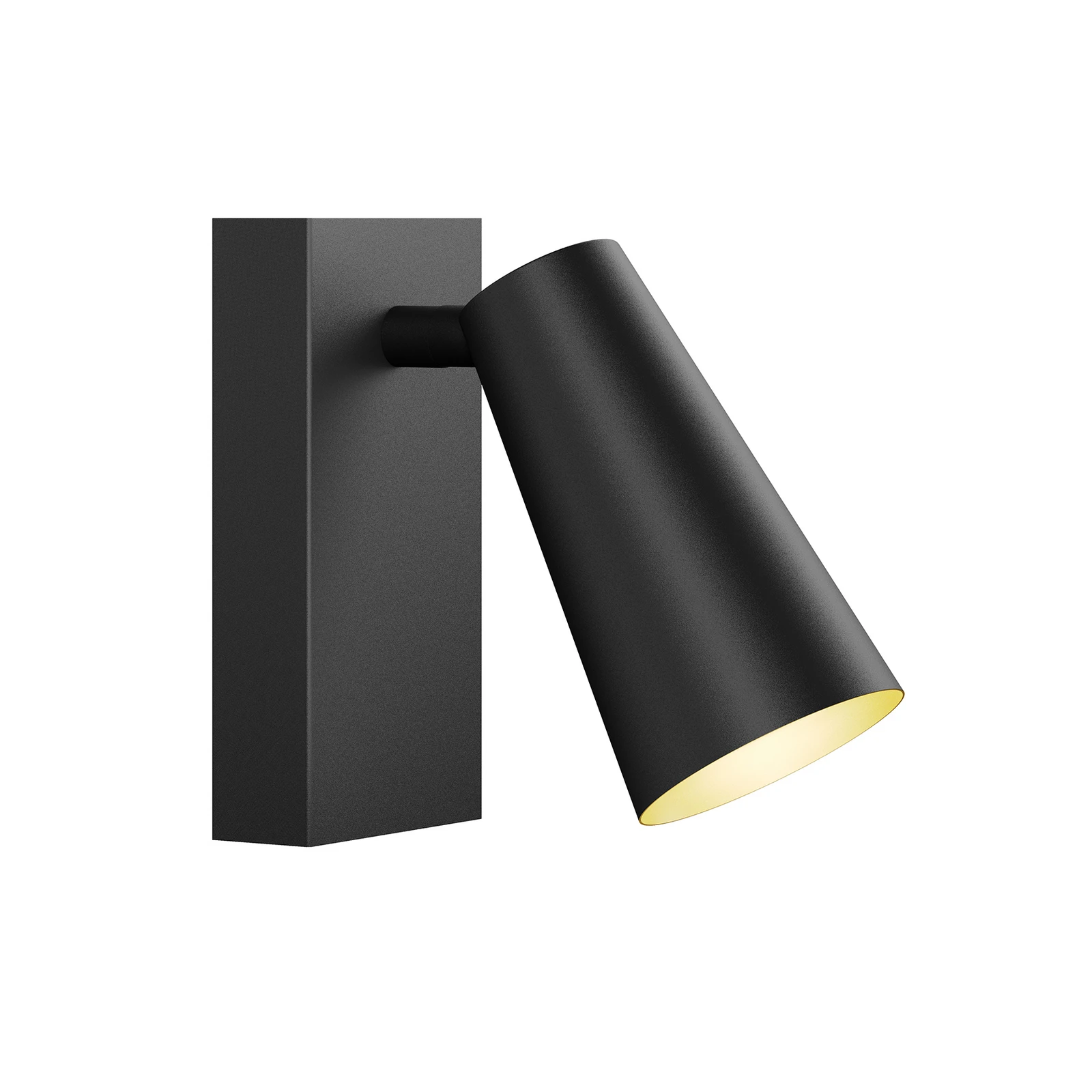 Lucande spot Angelina, zwart/goud, metaal, 1-lamp.