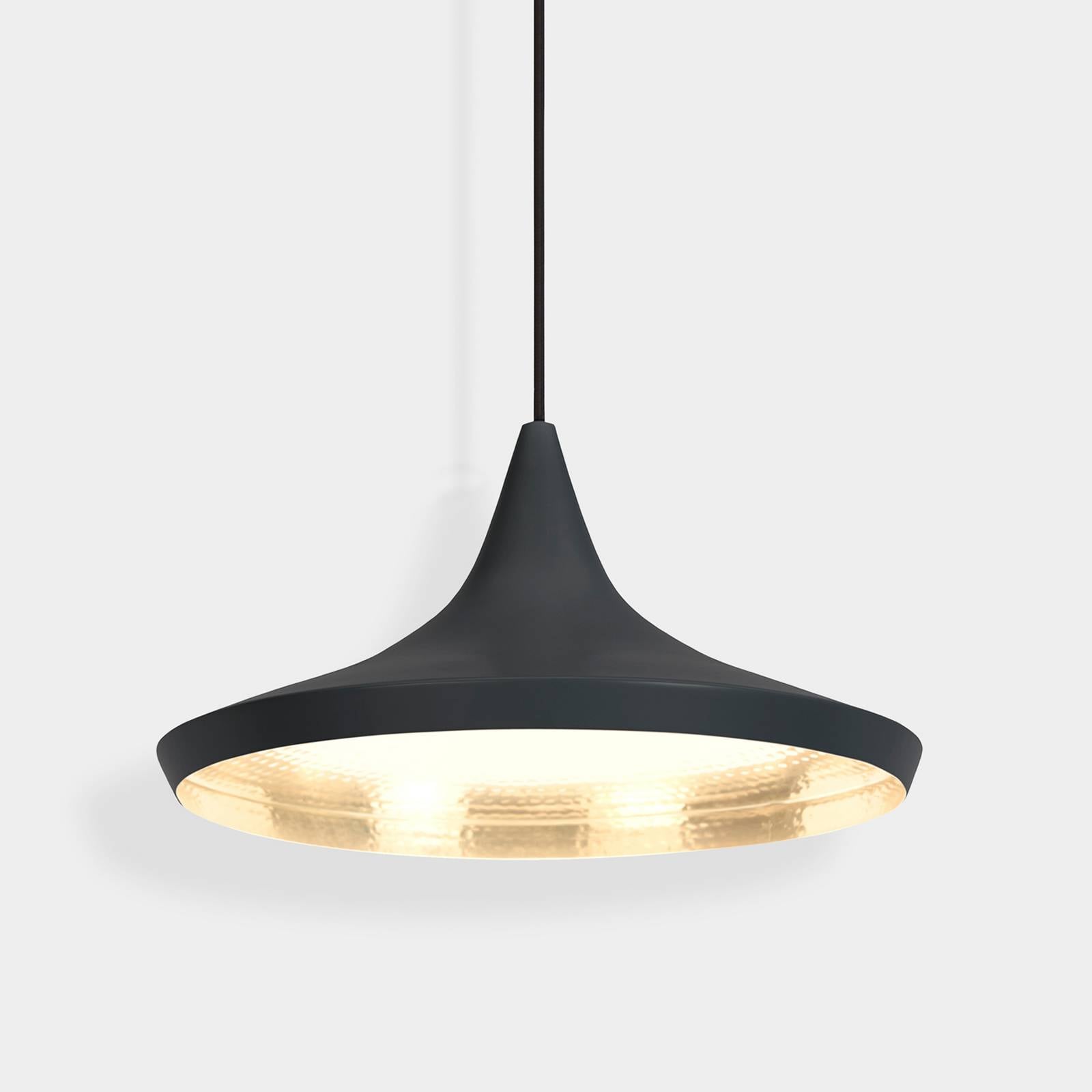Tom Dixon LED-Hängelampe Beat Flat, schwarz, Ø 56 cm