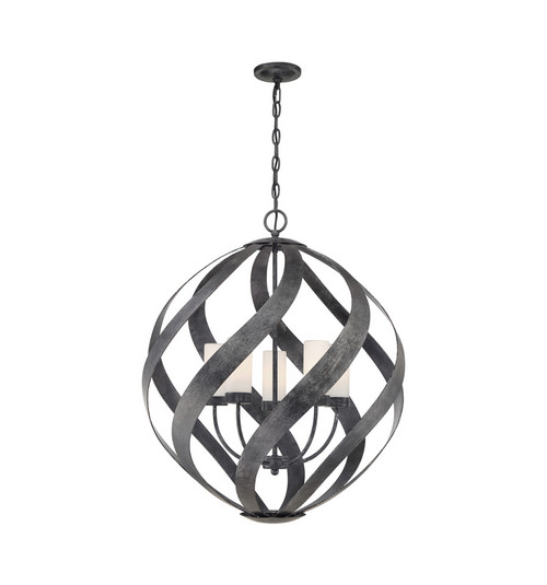 Blacksmith hengelampe Ø66 cm, svart, 5 lyskilder, IP44 – Elstead