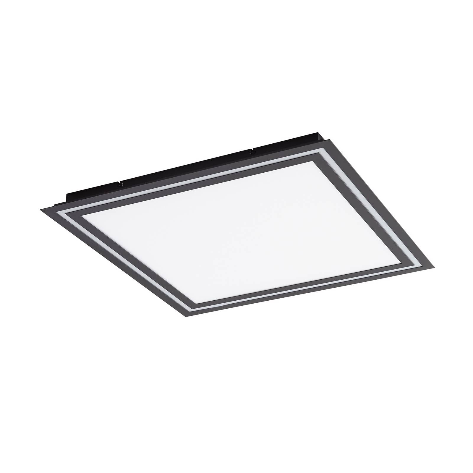 Lucande LED-Deckenlampe Leicy, schwarz, 64 cm, RGB, CCT