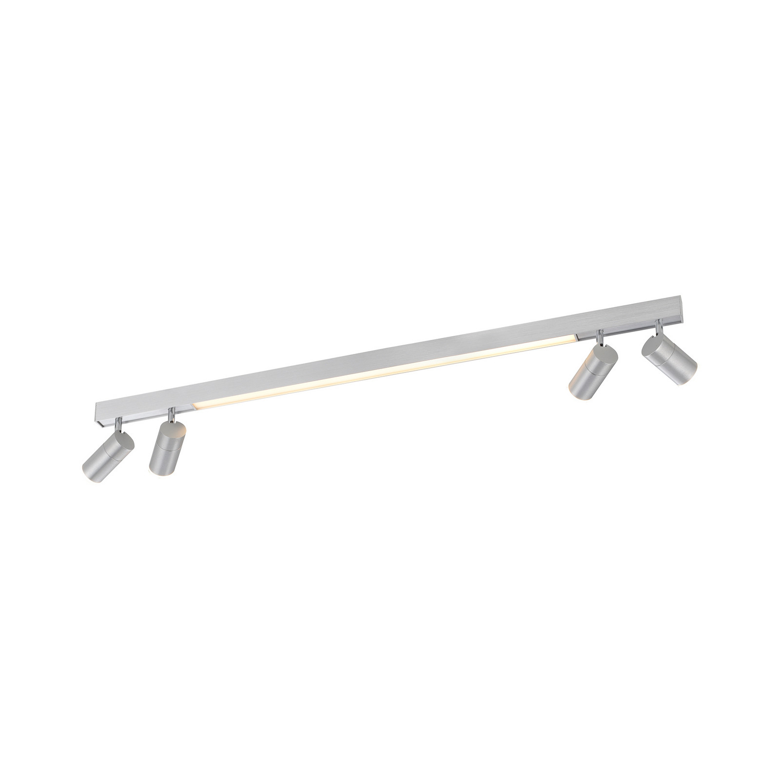 PURE plafonieră LED Lines 120 cm argintiu telecomandă - Camera de zi / sufragerie - Modern - argintiu alb - Metal