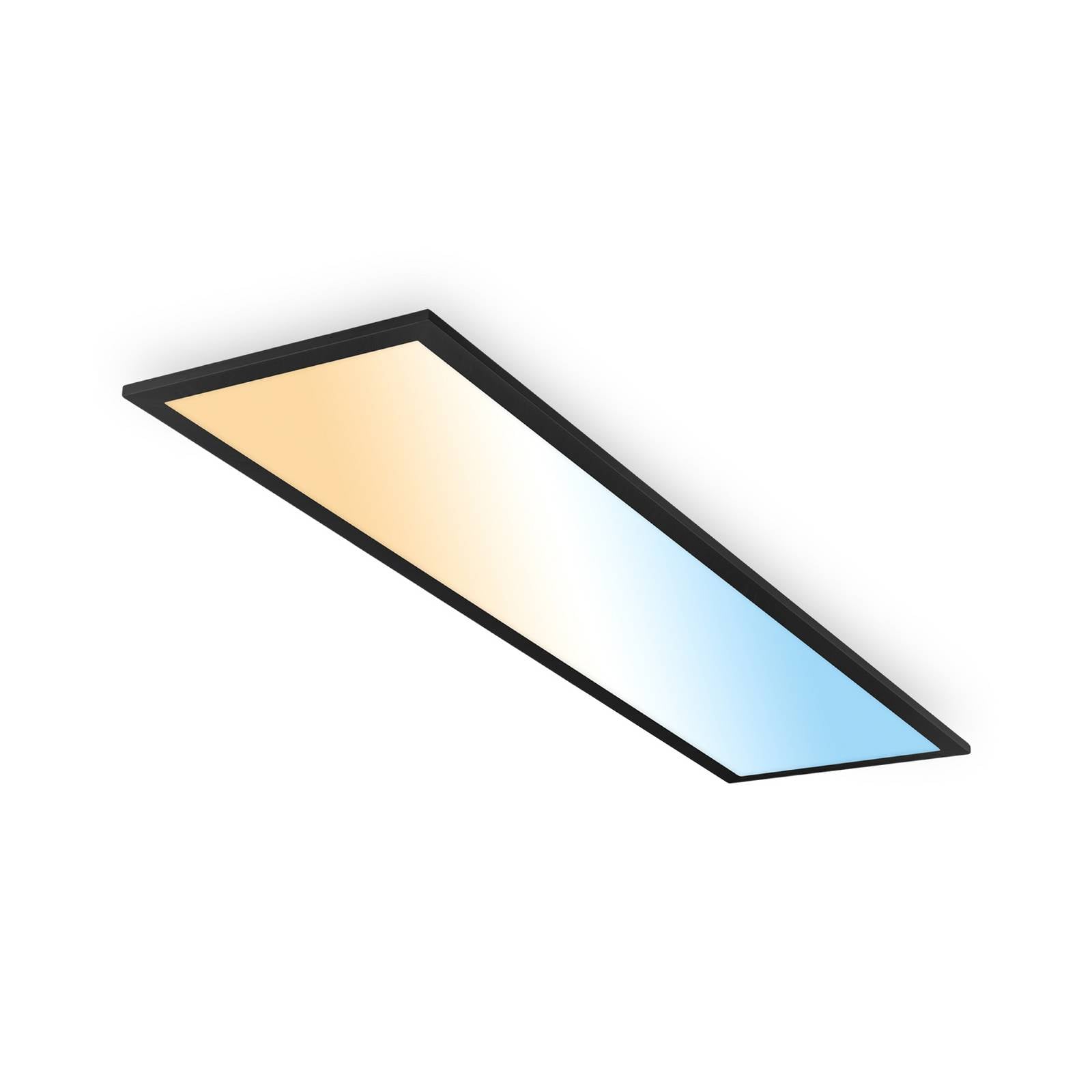 Panel LED Piatto A, czarny, 100 x 25 cm, pilot zdalnego sterowania, 12,6 W