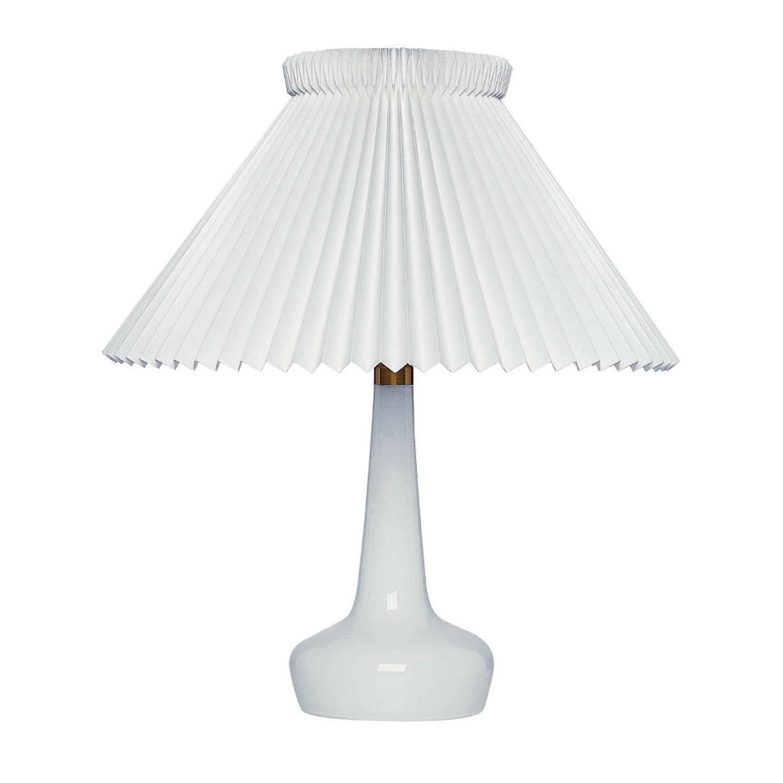 LE KLINT 311 Tischleuchte, weiß/messing, Höhe 48cm